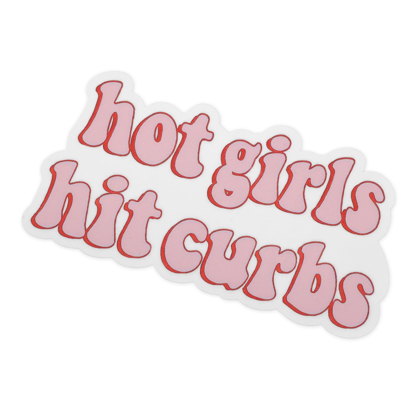 Ymapinc Car Sticker,Hot Girls Hit Curbs Sticker,UV Protected and Waterproof,Girl Stickers,Funny Bumper Stickers?8×3.86inch?