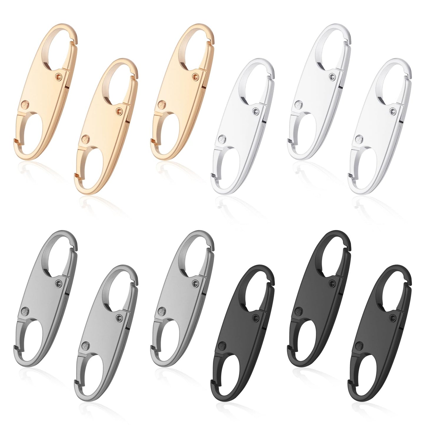 Tyqour 12pcs Dual Opening Zipper Locks Anti Theft, Zipper Clip Theft Deterrent, S Shaped Zipper Locks for Backpacks Keep The Zipper Closed for Backpacks Traveling Camping Suitcases