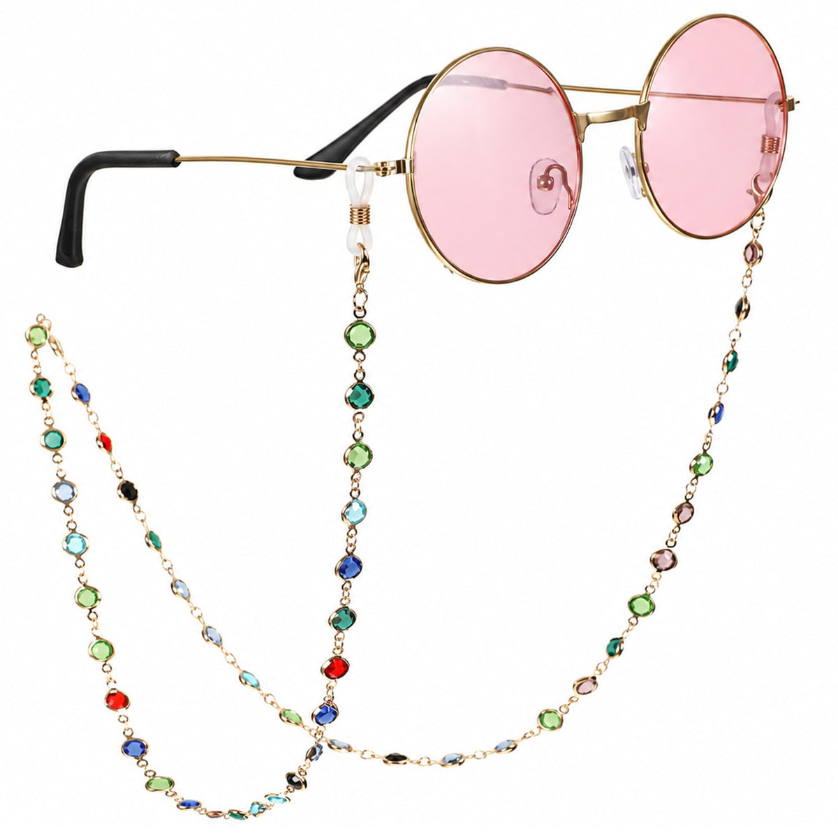RAHHLIZS Beaded Eyeglass Chains for Women, Colorful Sunglasses Chain
