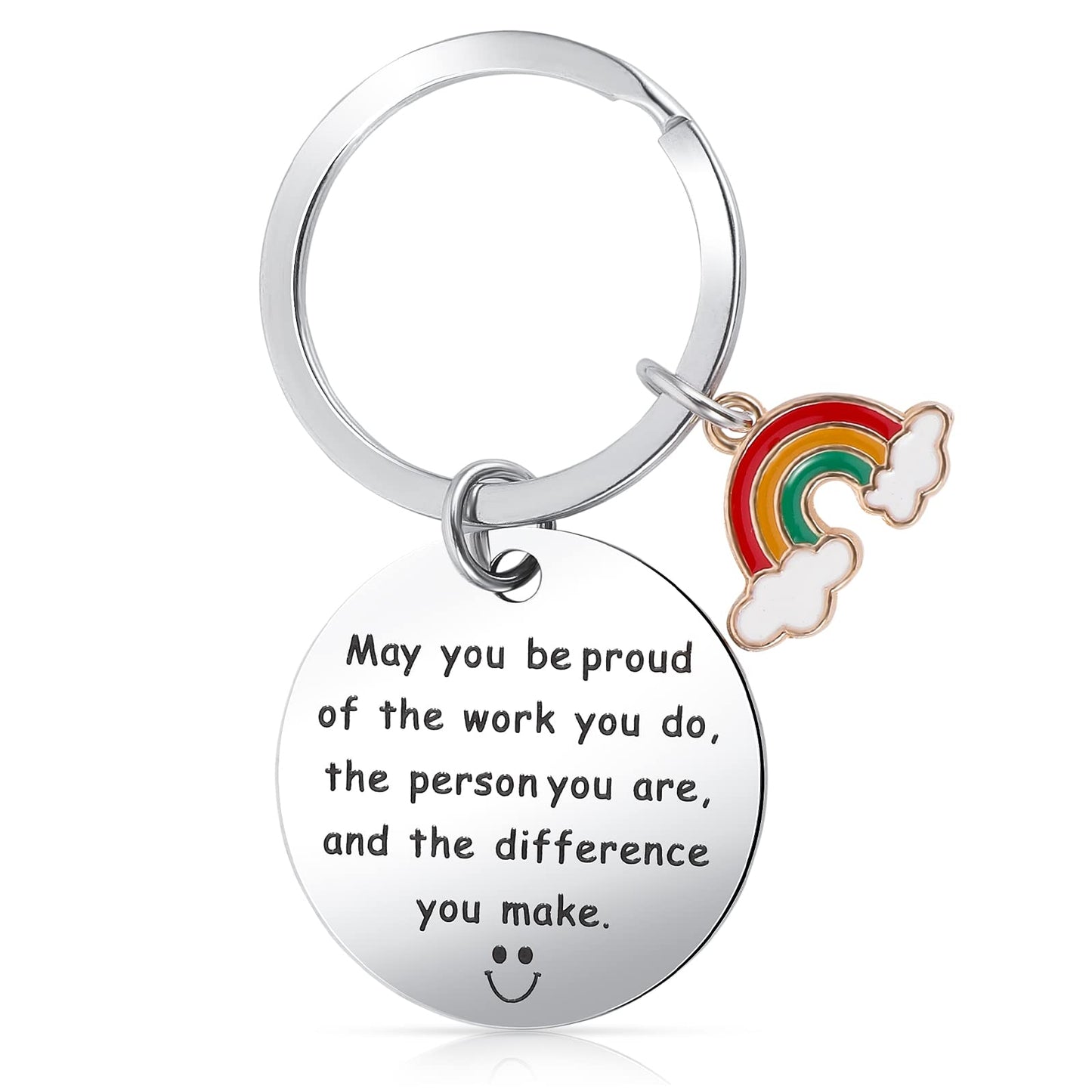 Ouligay Thank You Gifts Keyring for Women Teacher Colleagues Leaving Retirement Gifts Nursery Teacher Employee Appreciation Gift for Mum Nurse Best Friend Volunteer Mother Staff Social Worker