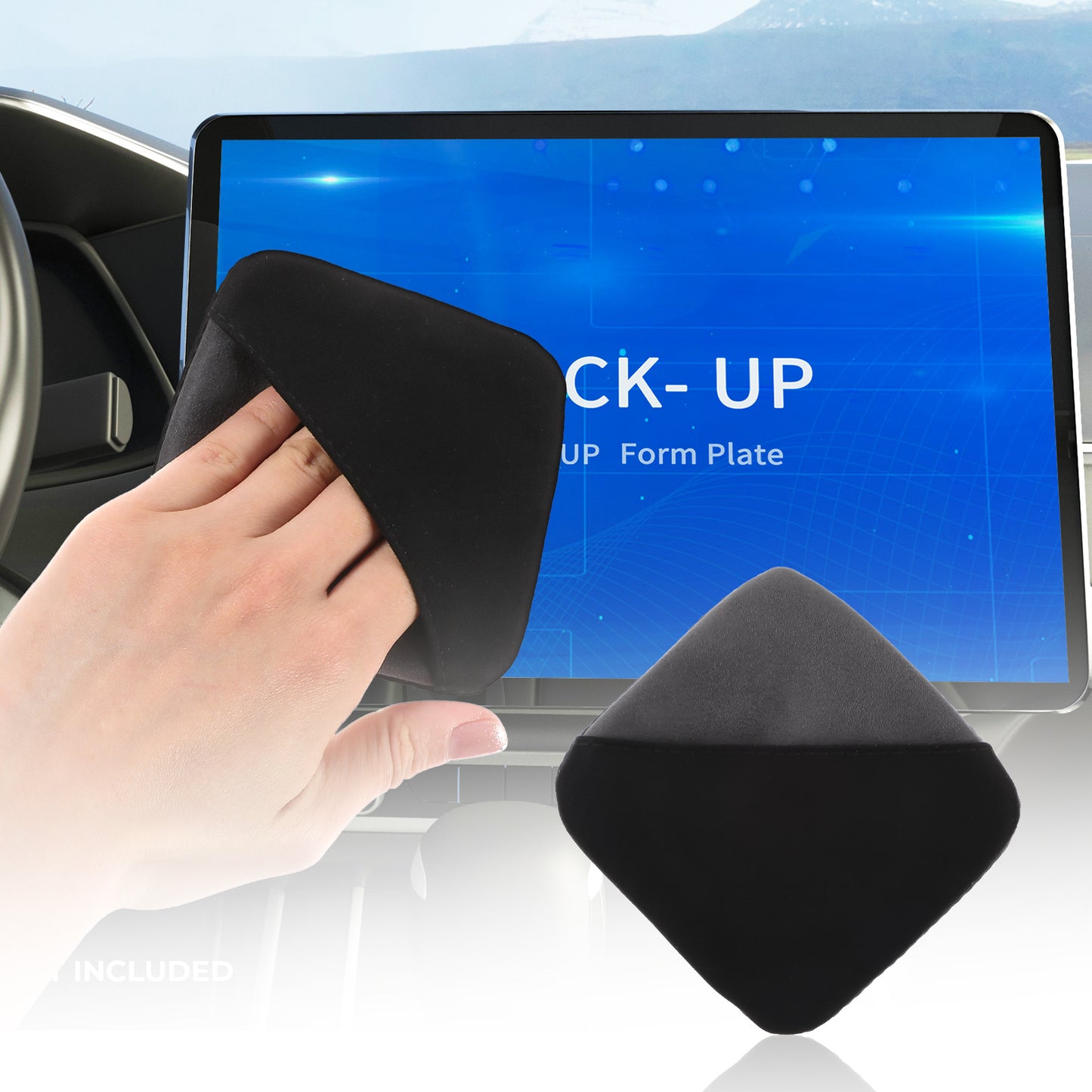 Car Screen Cleaner Cloth Square Microfiber Auto Screen Cleaning Pad Car Touch Screens Cleaner Cloth for Vehicle Dashboard LCD Display Interior Vehicle Accessories 3.94 × 3.94 Inches Polyester