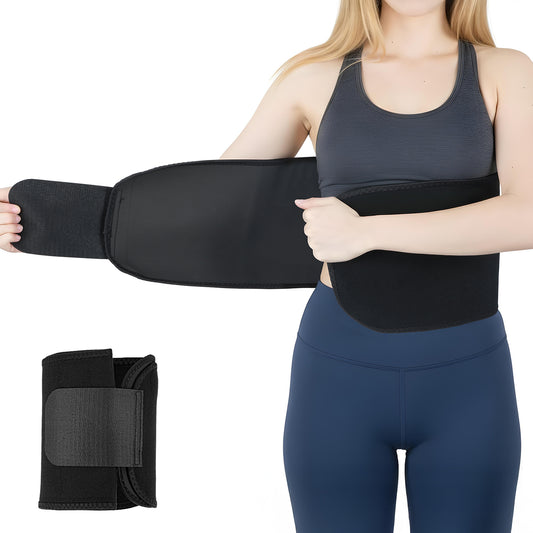 Ymapinc Waist Trainer Women Body Shaper,Abdominal Binder, Sweat Belt for Weight Loss,Slimming Fat Burning Belt, Stomach Flattener, Belly Band, Sweat Waist Trainer for Women & Men Black