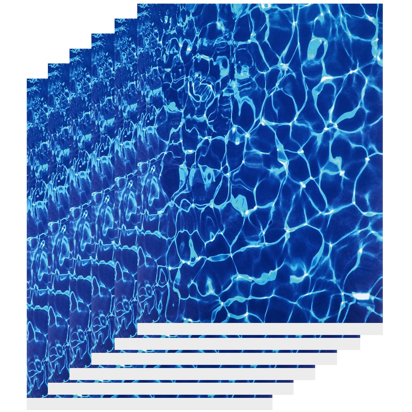 Bremorou Ripple Water Sticker 6pcs Artificial Water Effect Sheet Self Adhesive Fake Ocean Lake River Stream Pattern For Miniature Lakes Beach Pools Diorama Dollhouse Model Scenery Diy Decoration