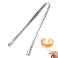 Shimmeroo 2PCS Egg Chalaza Removal Tool,Stainless Steel Tongs,Toothed Design Eggshell Fragment Membrane Remover Tong,Multipurpose Kitchen Tool for Cooking Food Cake Bakers Pastry Chefs