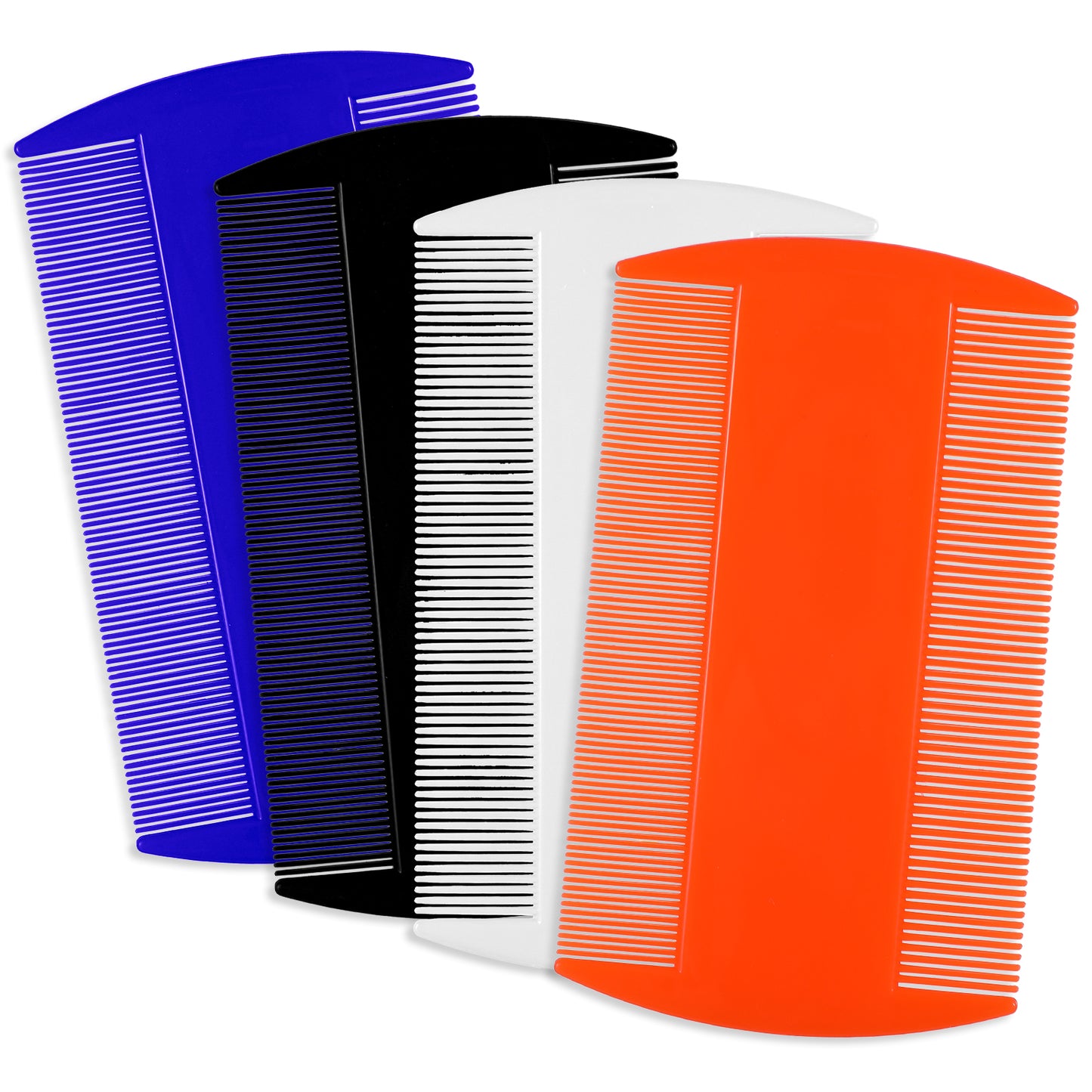 4 Pcs Lice Combs Double Sided Fine Tooth Comb Lice Comb For Dandruff Removal Thick Hair Tooth Head Nit Hair Combs For Adults Kids And Pet's Remove Head Lice Nits Fleas(4 Colors) (Dark color)