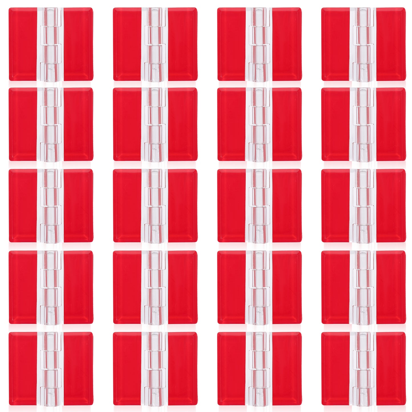 20Pcs Acrylic Small Hinges, Self-Adhesive Clear Acrylic Hinges, Self Adhesive Small Hinge for Crafts, Transparent Folding Plastic Hinge, Display Stands, and Furniture