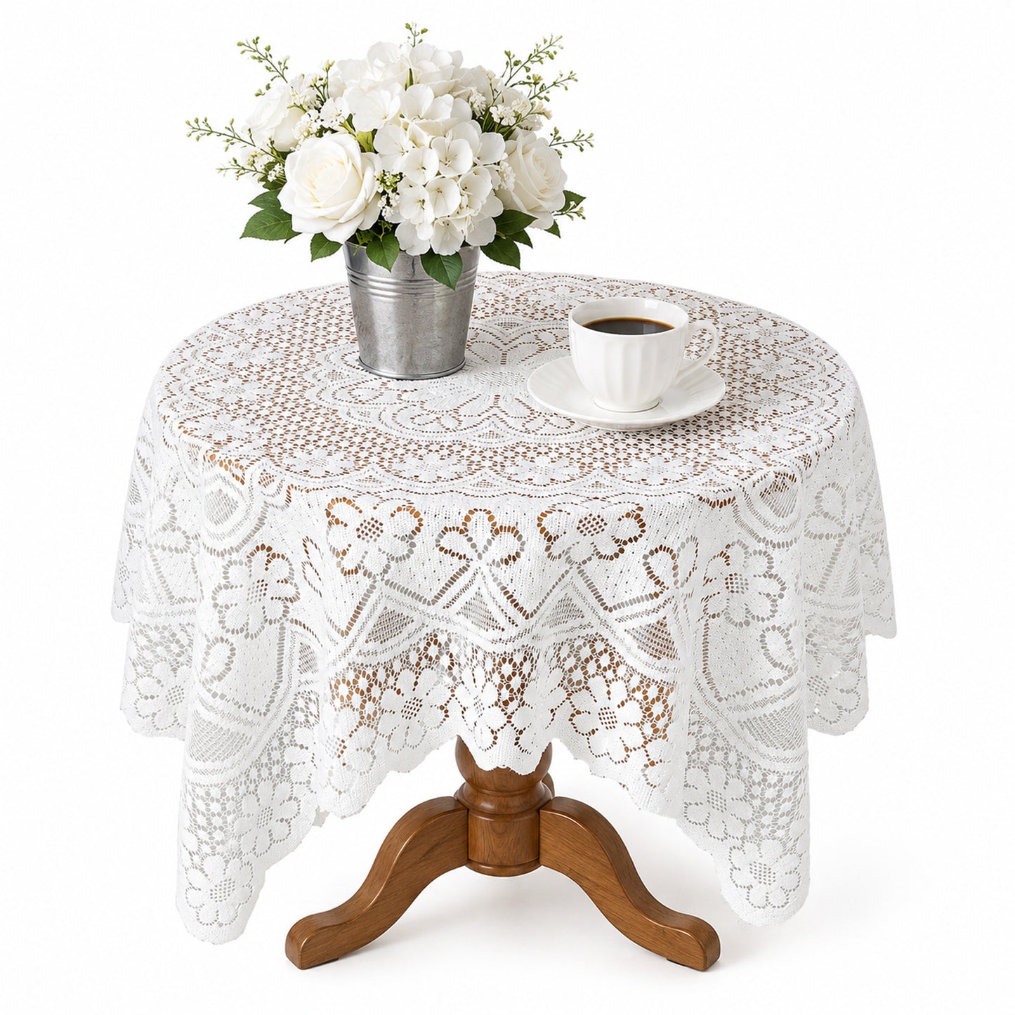 MEUYSIAC Lace Tablecloth, 35x35 Inch Square