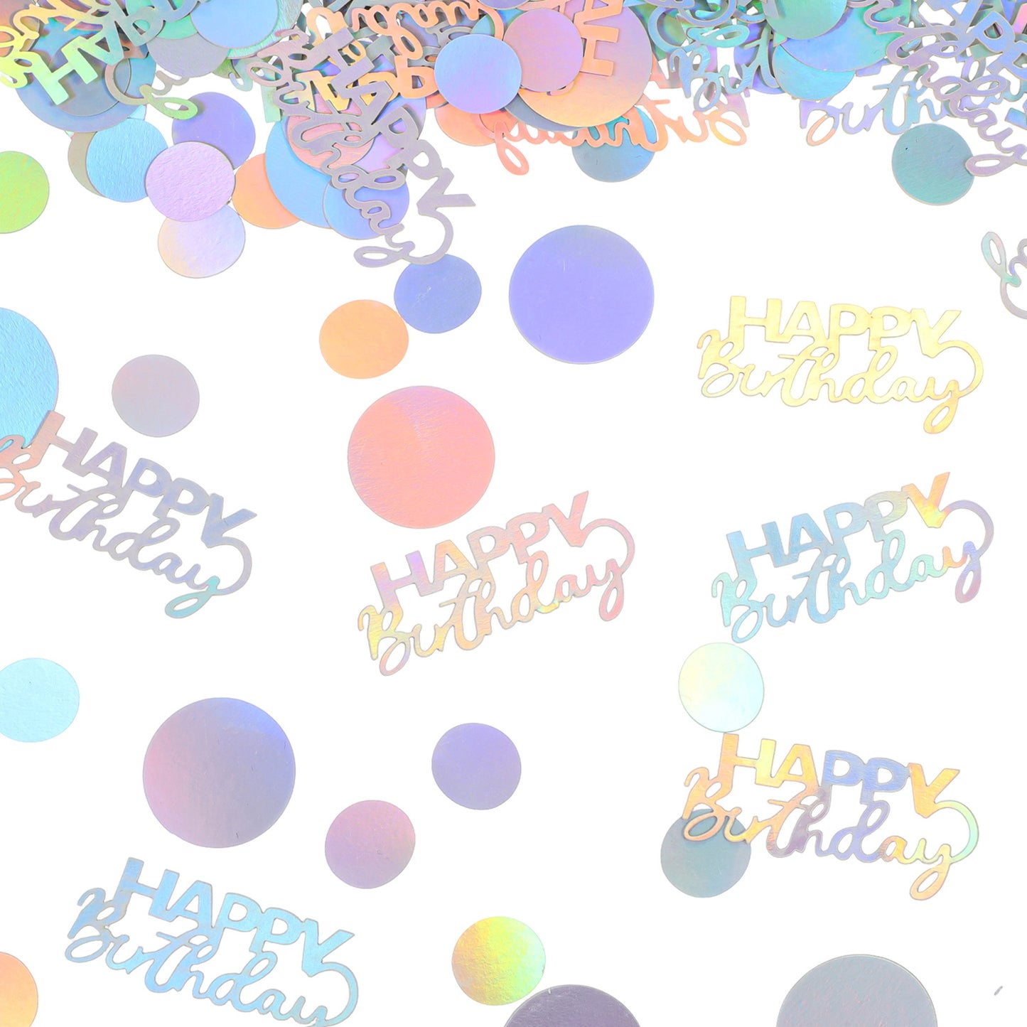 Matwsec 300 PCS Birthday Confetti for Table Glitter Happy Birthday Confetti for Anniversary Birthdays Party Baby Shower Iridescent Party Decorations