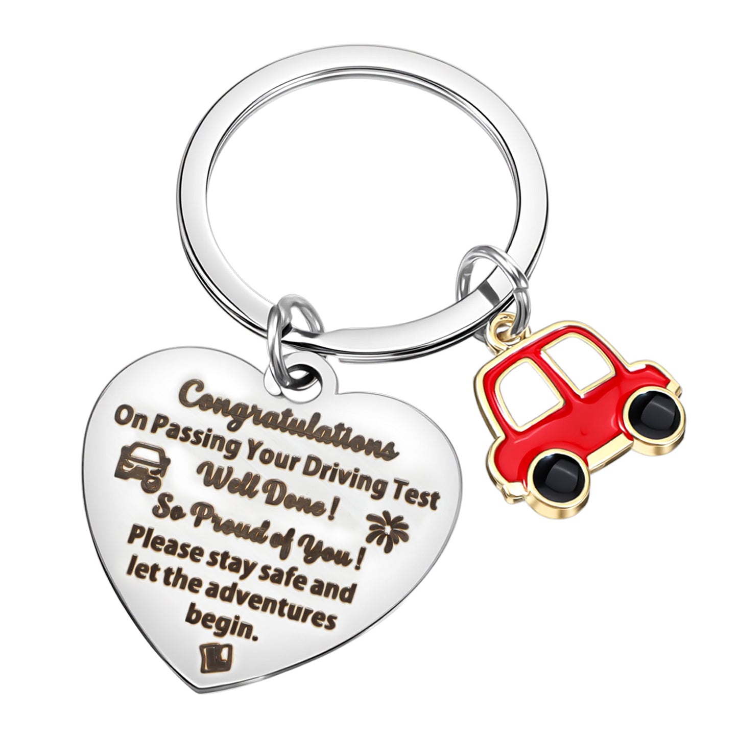 Tyqour Passed Driving Test Gifts - New Driver Gifts 17th Birthday Congratulations Gifts Drive Safe Keyring