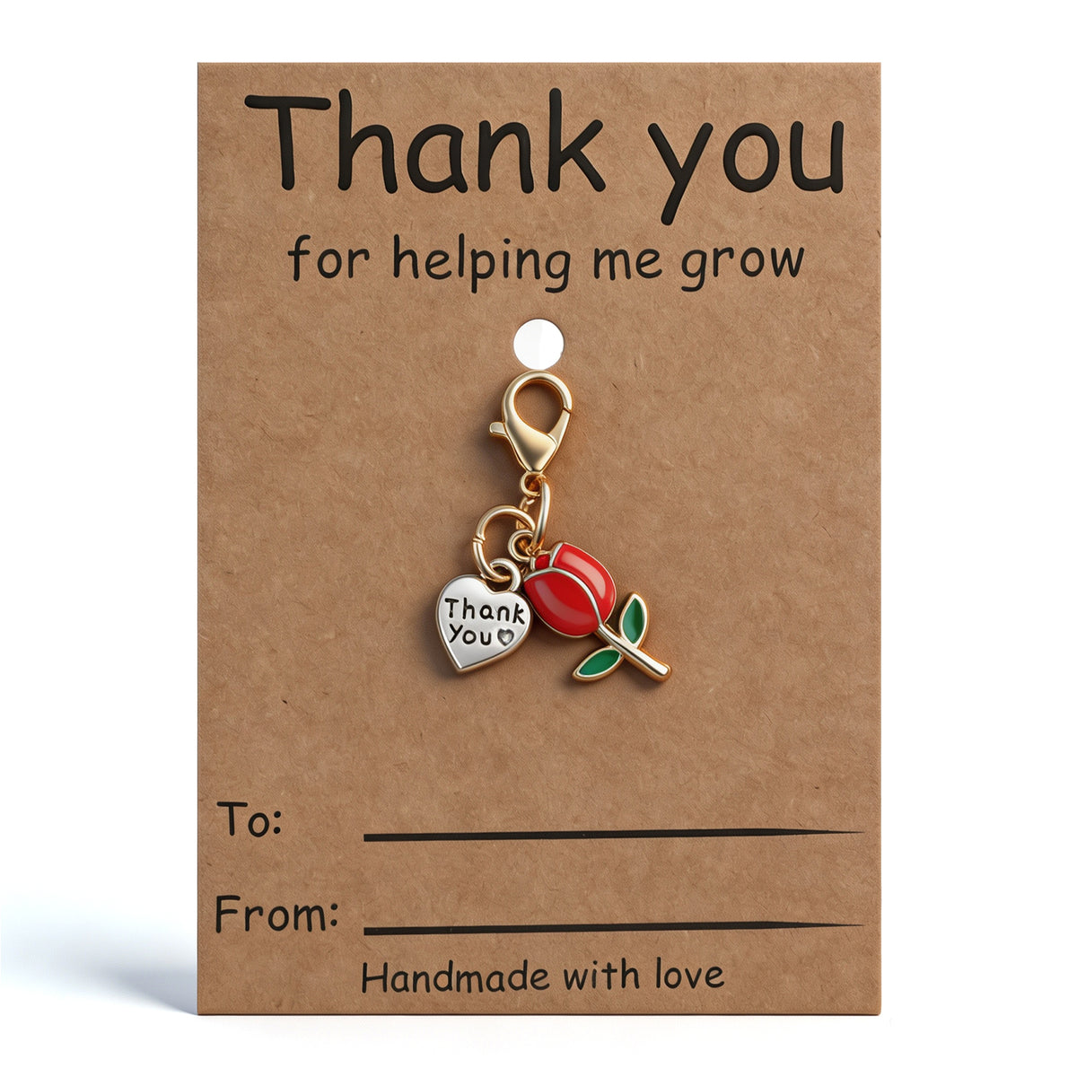 Ouligay Tulip Keychain Thank You Teacher Gifts Flower Keychain