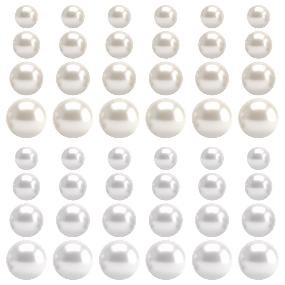 RAHHLIZS 12 Pairs Pearl Earring Studs, White Pearls Stud Earrings for Women