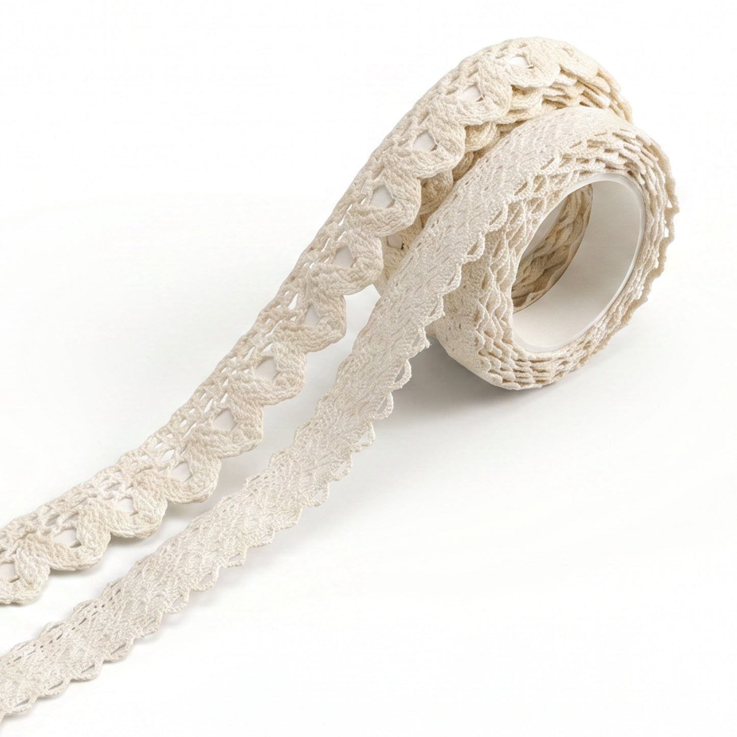 Matwsec 2 Rolls of Lace Washi Tape 2 Yards Self-Adhesive Lace Tape