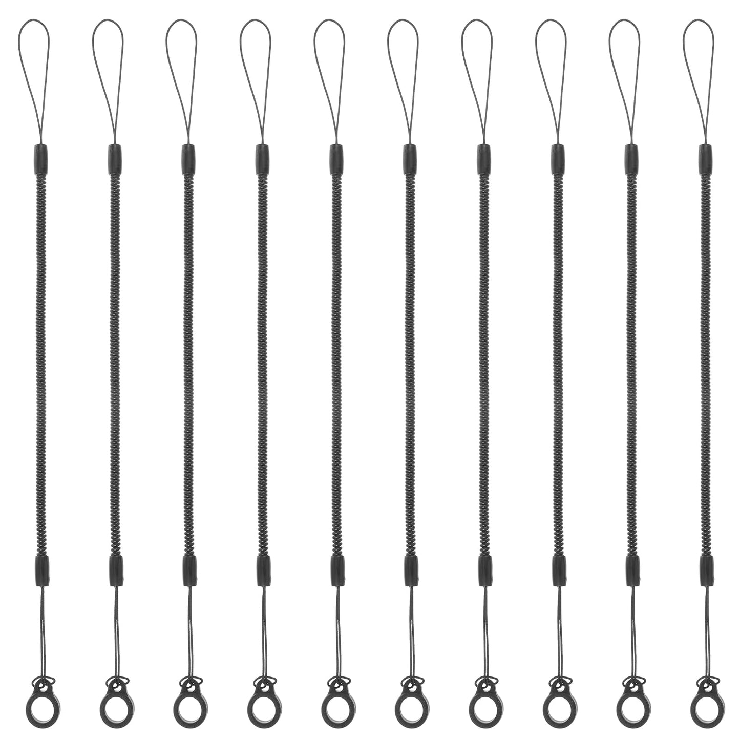 10PCS Pen Leash Elastic Lanyard Plastic Retractable Tether with Silicone Ring Stylus Holder Cord for Drawing Touch Pens to Touchscreen(9.8in)