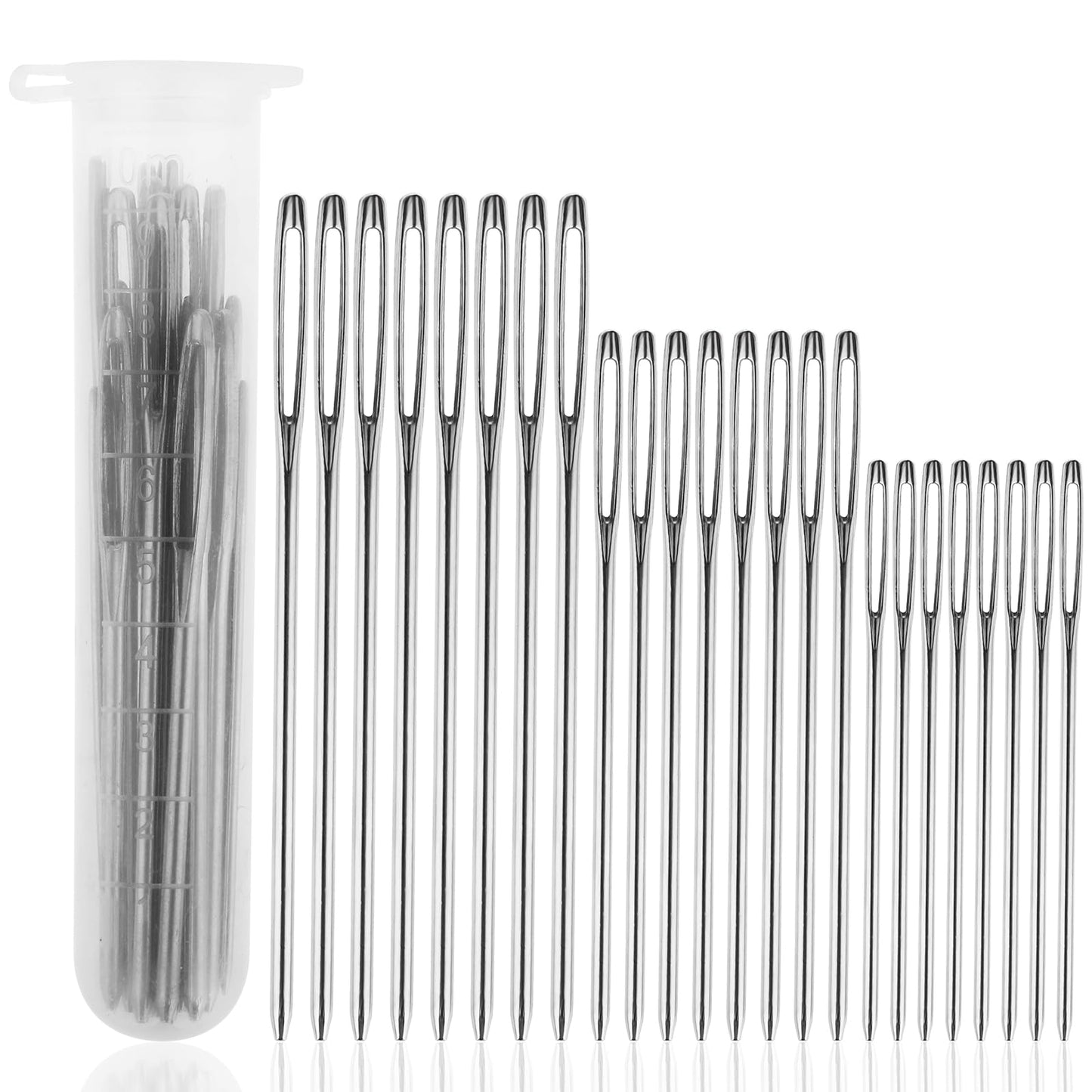 Ouligay 24Pcs Large Eye Blunt Needles 7cm Sewing Needles Embroidery Needles Yarn Needle Long Large Hole Needles Darning Needles Yarn Knitting Needles
