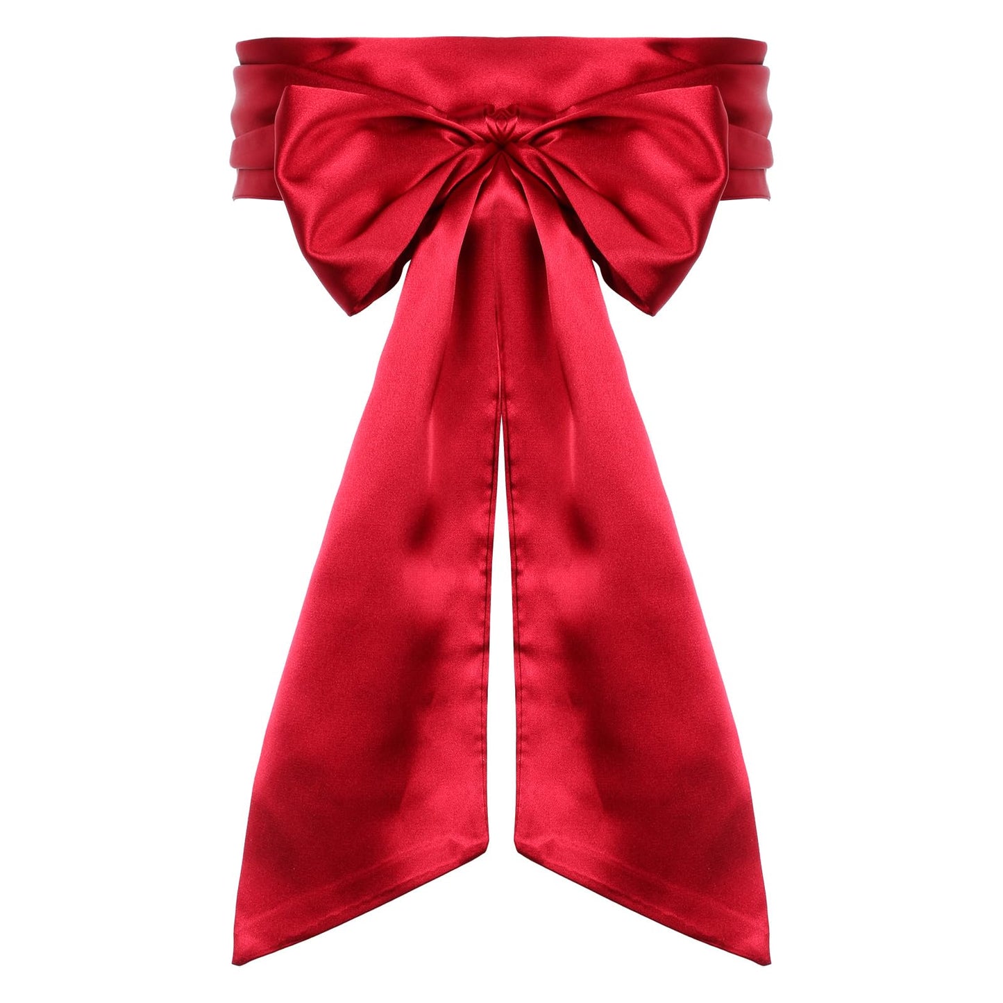 Mabor Red Sash Belt for Women: Wedding, Party, Formal Occasion Satin Sash Belt, 250 x 9.5 cm, Red, 3.74 Inch Wide