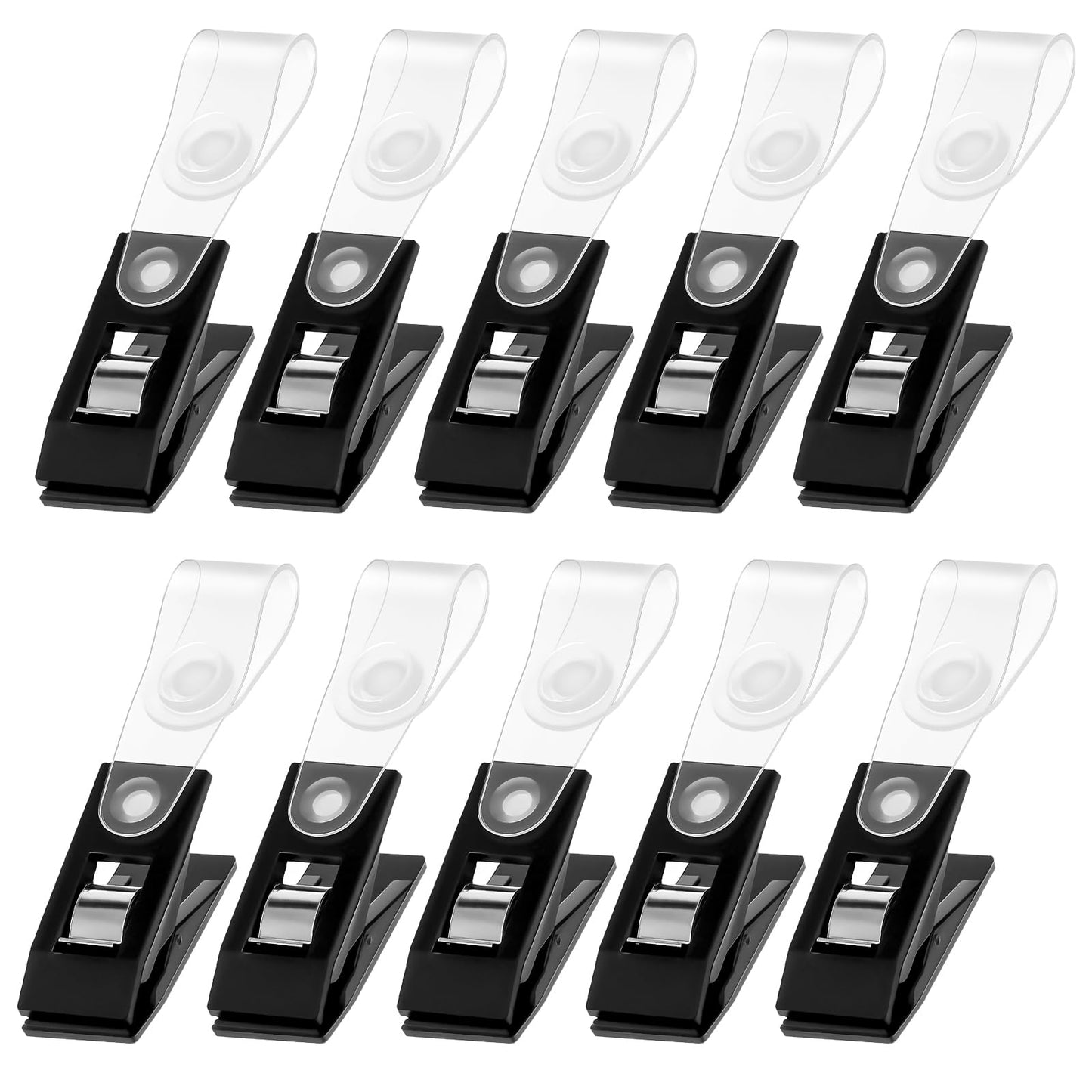 Xindojuz 10 PCS Garden Flag Clips and Stoppers, Adjustable Yard Flag Holder Clips, Small Garden Flag Pole Clips Anti Wind for Indoor and Outdoor, Flag Holders for Small Flags Pole