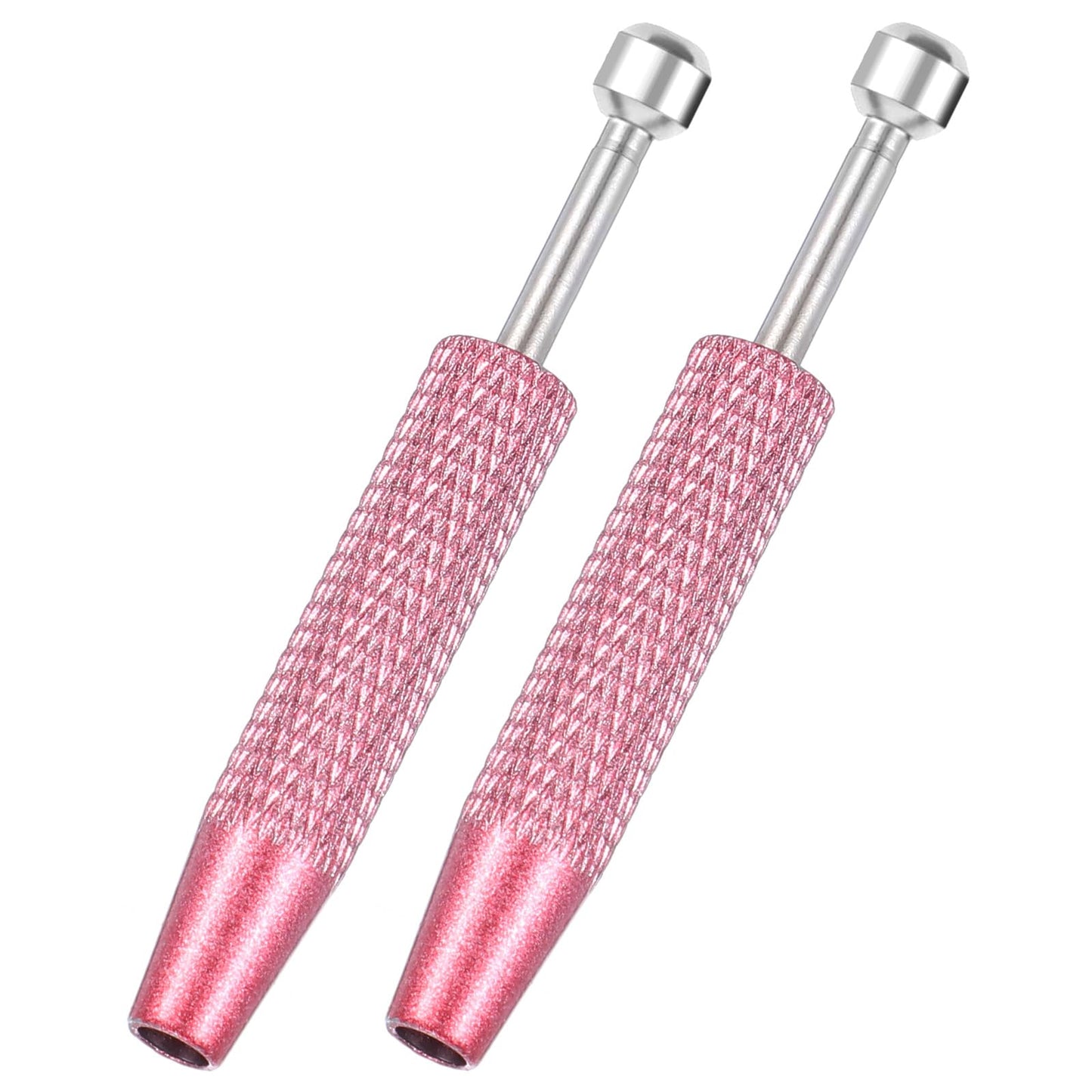 2Pcs Mini Grabber Pen Stainless Steel 4-Claw Pickup Tool for Small Parts Pickup IC Grabber Chips Claw Holder Electronic Component Jewel Diamond Pearls Gem Tweezers Pink