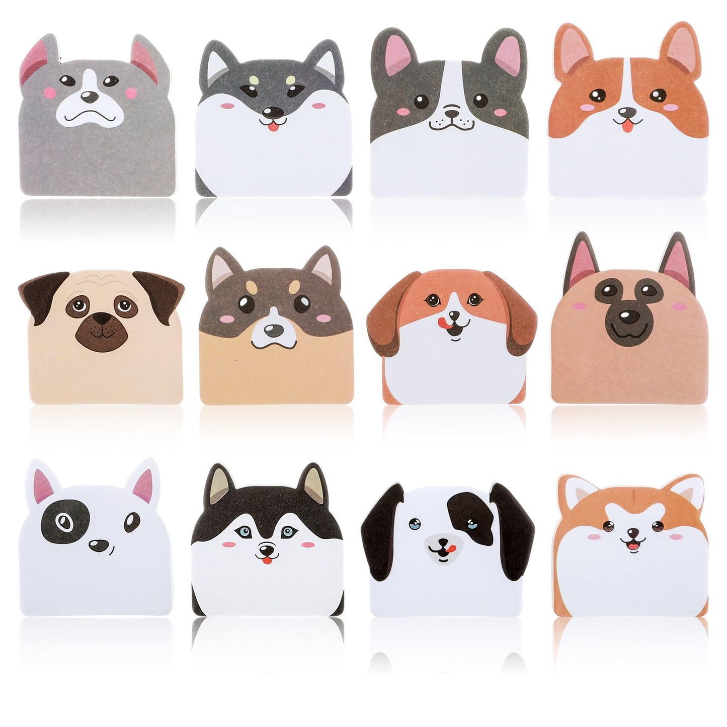 Ouligay 240 Sheets Cute Sticky Notes Cartoon Animal Sticky Notes Shape Self-Stick Funny Sticky Note Pads Sticky Memo Pads Page Markers Students Home Office Roommates Gifts