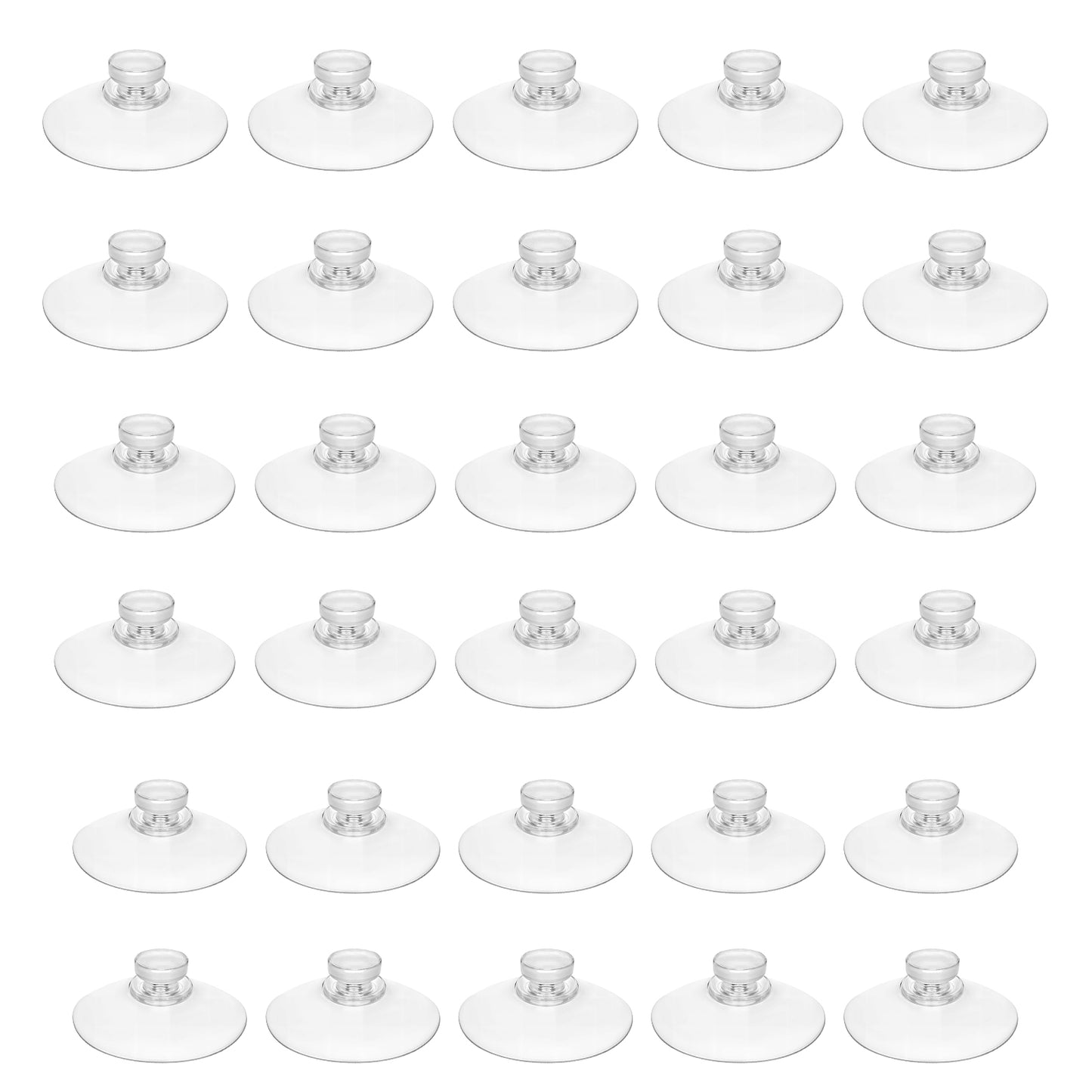 30 Pack Glass Table Suction Cups Clear Suction Cups Without Hooks Glass Table Top Sucker Pads Anti-Collision Desk Suctions Pads Replacement for Home Organization Christmas Decoration (20/25/30 cm)