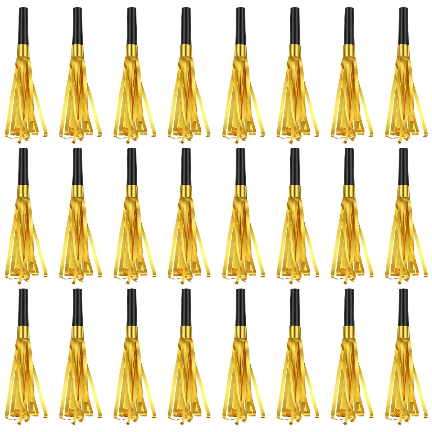Ymapinc 24Pcs Gold Noise Makers for Party, Birthday Favors for Adults, Football Games & Sporting Events, Party Blower Supplies, Horns Accessories Happy New Year 2026
