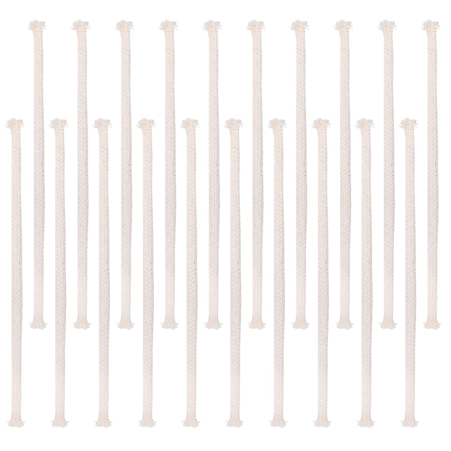 20 Pcs Wicks for Oil Lamps Cotton Wicks for Oil Lamps 0.24" Round Oil Lamp Wicks Kerosene Lamp Wick Torch Wicks Replacement Cotton Braided Lamp Wicks Replacement for Candle Lamp Oil Lamp Wicks Only