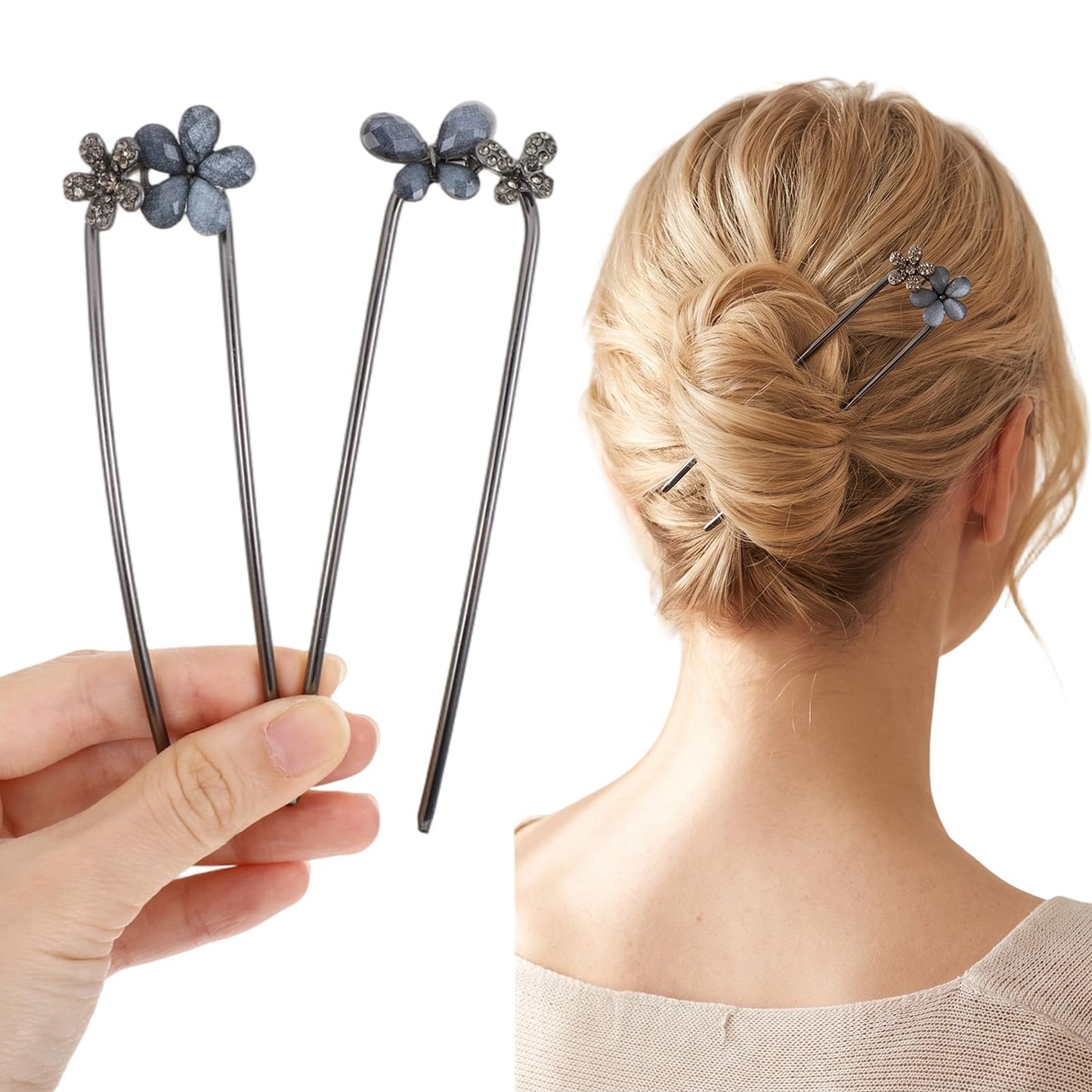 RAHHLIZS 2pcs French Hair Pin Barrettes for Women Hair accessorie