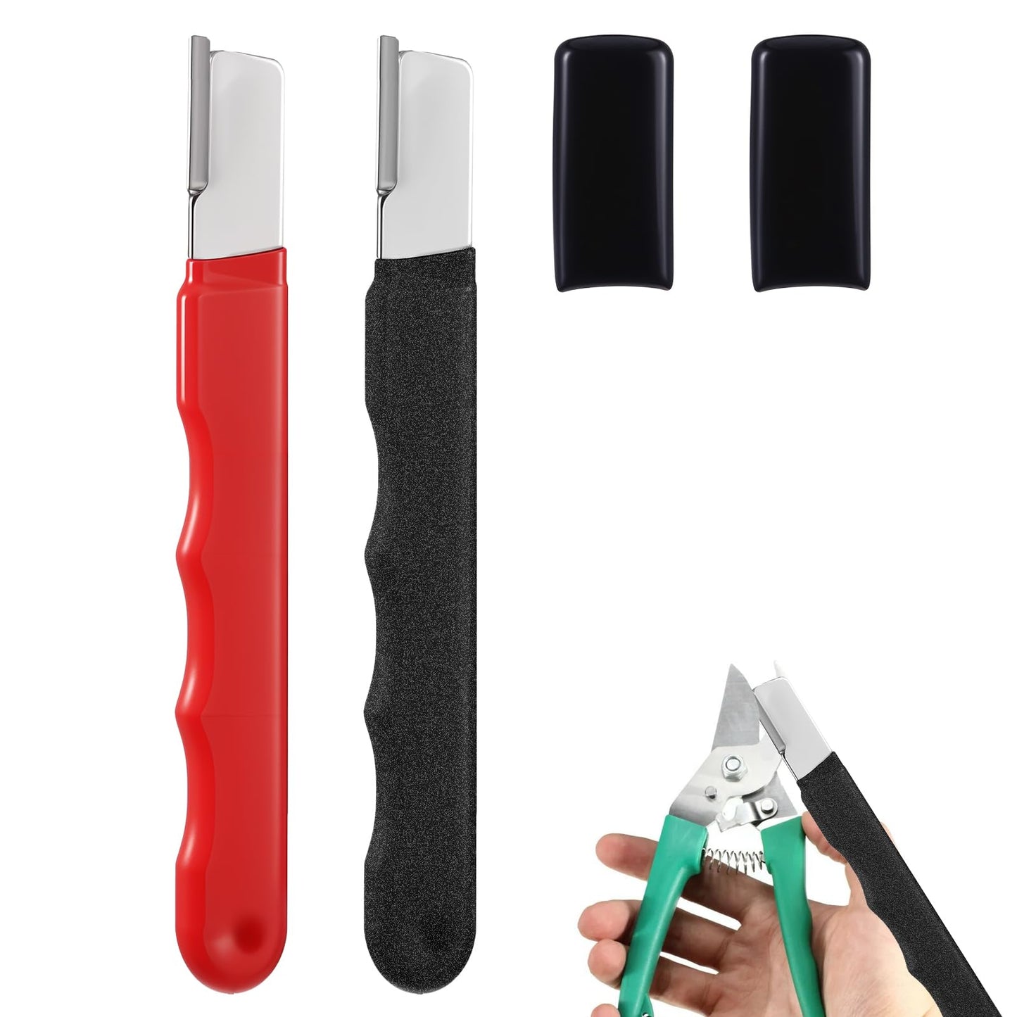 Mabor 2Pcs Garden Tool Sharpener, Garden Shears Sharpener, Garden Sharpening Tools, Blade Sharpener Garden Tools, Pocket Multi Tool Blade Sharpener for Loppers Pruner Scissors Secateurs