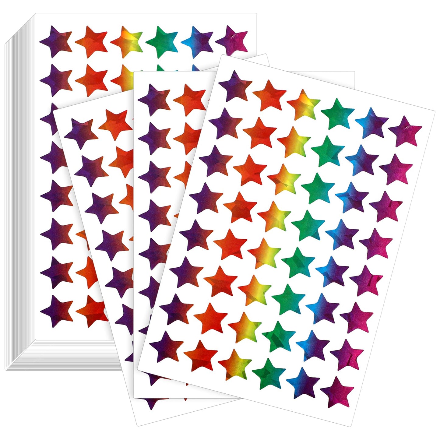 Teaaha 1680 Star Stickers for Children, 0.6 Inch Holographic Star Stickers, Shiny Foil Star Stickers, Glitter Stickers for Behavior Chart, Student Planner and School Classroom Teacher Supplies