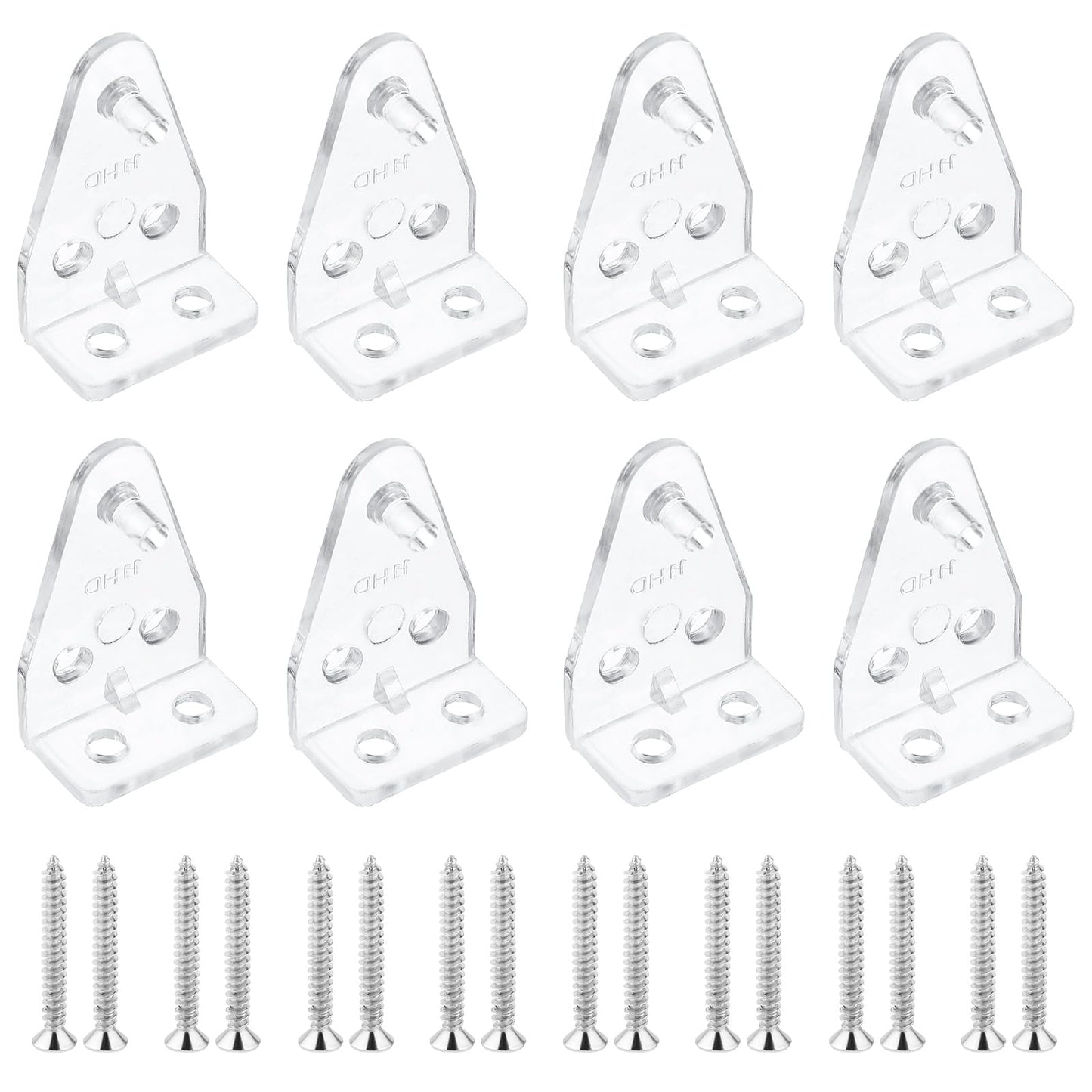 Teaaha 8PCS Mini Blind Brackets, Replacements Blinds Hold Down Brackets Clear Plastic Blinds Bottom Bracket Rail Hold Clips for Horizontal Blinds Shades Windows Doors Shades