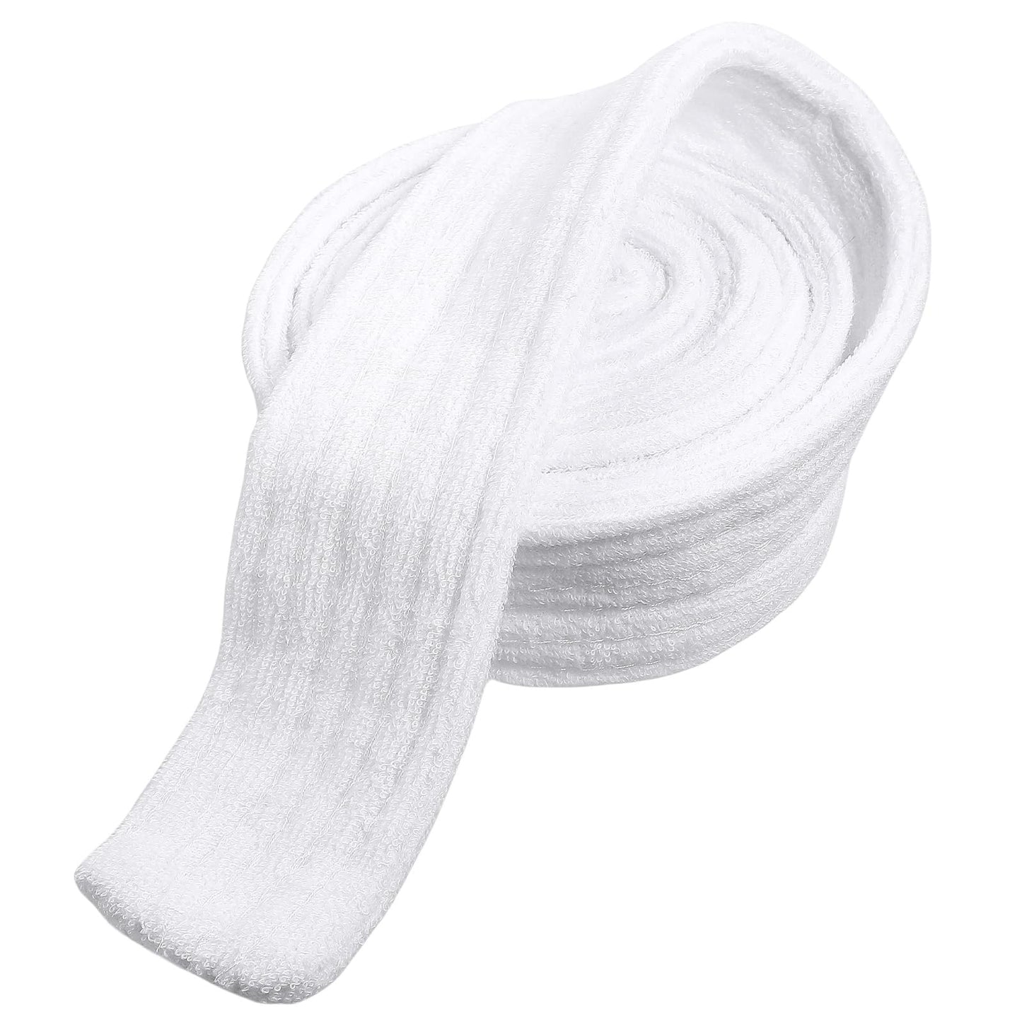 Xindojuz 1 PCS Robe Belt Replacement, White Polyester Terry Cloth Flannel Hotel Pajamas Robe Tie, Soft Plush Bathrobe Tie Waist Belt for Women Men Hotel Wedding Party Bride Robes, 71 x 2 Inch