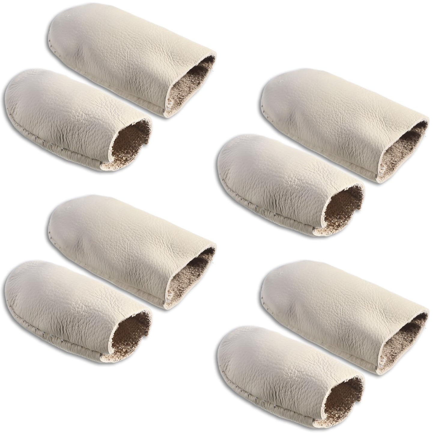 8 Pcs Leather Thimble Leather Finger Protector Thimbles Embroidery Needle Felting Knitting Thimble Guards Tools Embroidery Crochet Finger Guards Fingers Thumb Protection Sleeve Cots for Hand Craft