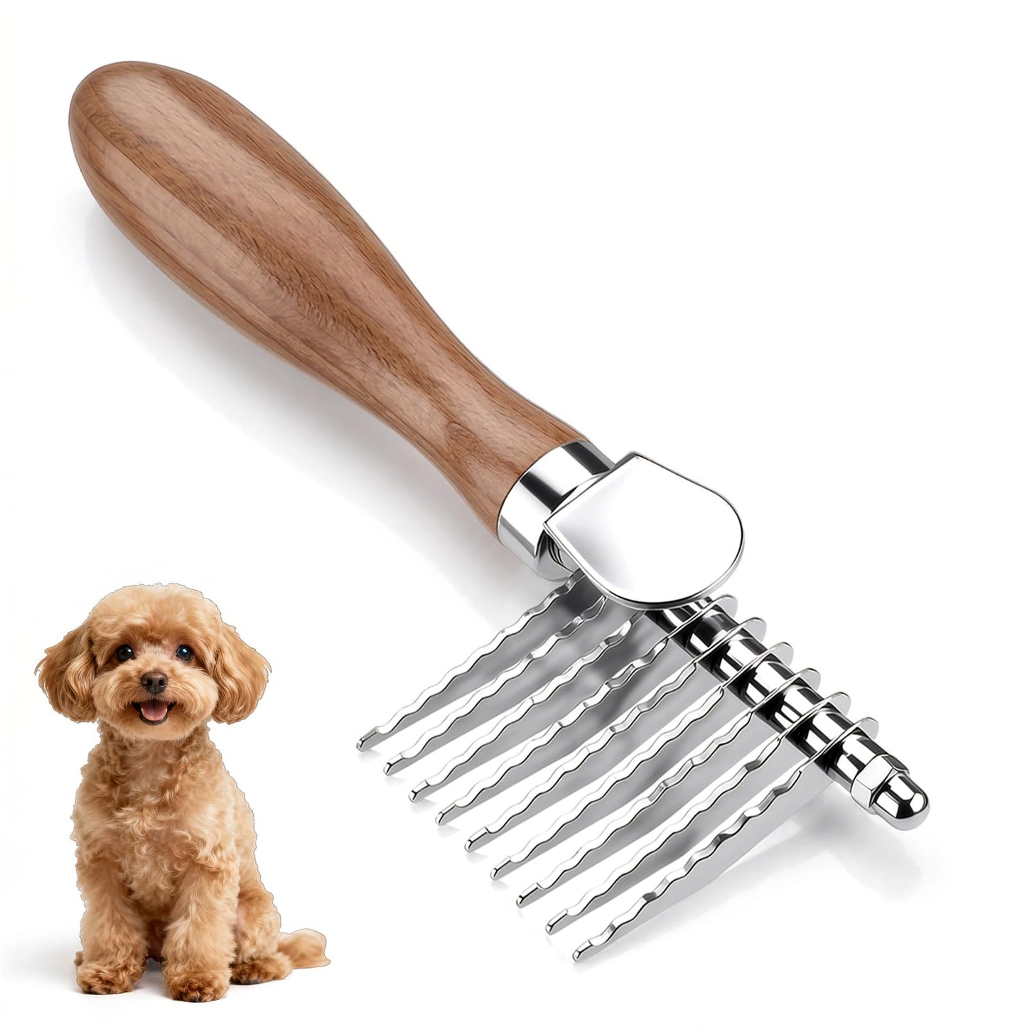 Chsoejuf Dematting Comb for Dogs, Dematting Tool for Grooming Dog & Cats