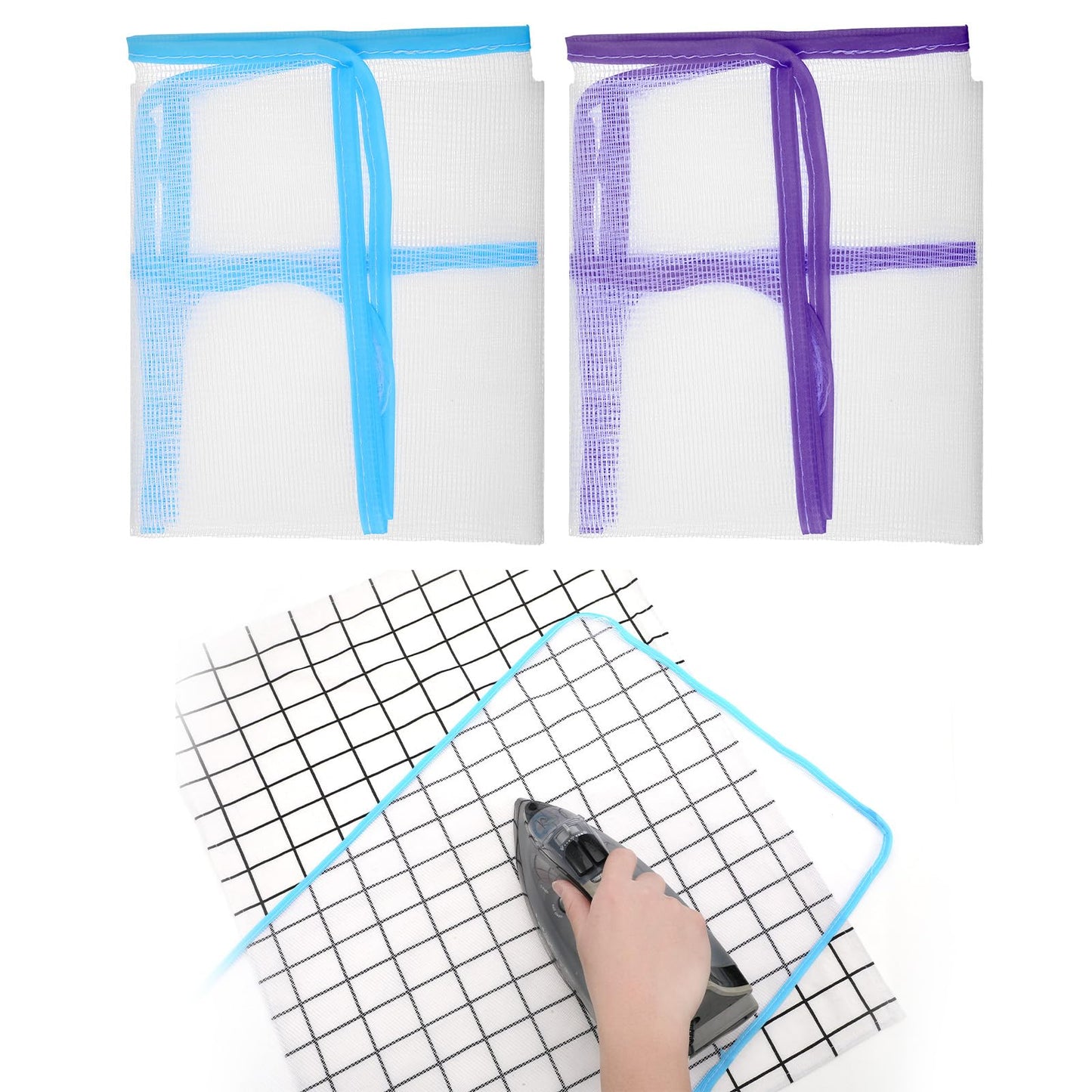 Mabor 2Pcs Pressing Cloth for Ironing, Ironing Cloth to Protect Clothes Scorch- Saving Mesh Protector Insulation Pad Cover for Delicate Clothes Fabric Protector Tool