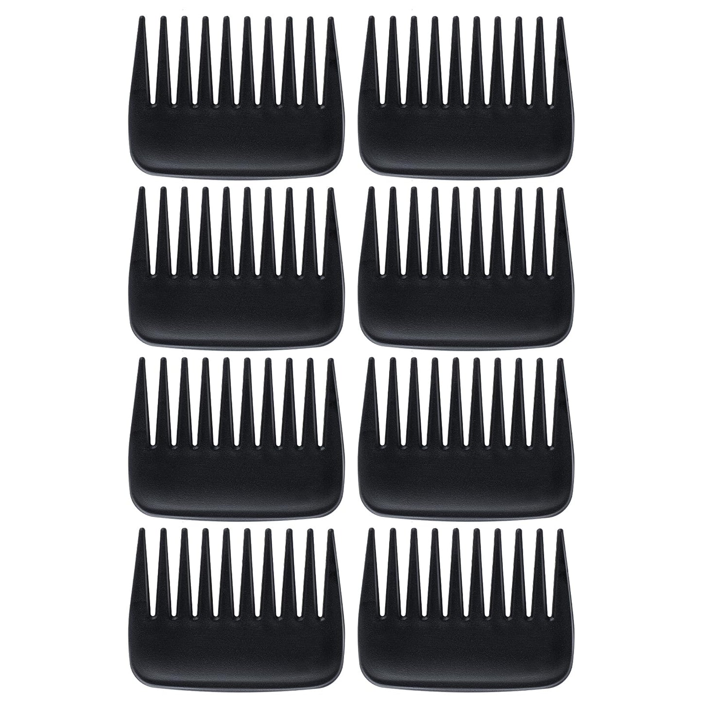 Xindojuz 8 PCS Wig Comb, Mini Wide Tooth Comb for Curly Hair, Small Travel Purse Pocket Combs for Curly Wet Dry Hairs, Daily Hair Care Detangler Styling Combs for Men Women (Black)