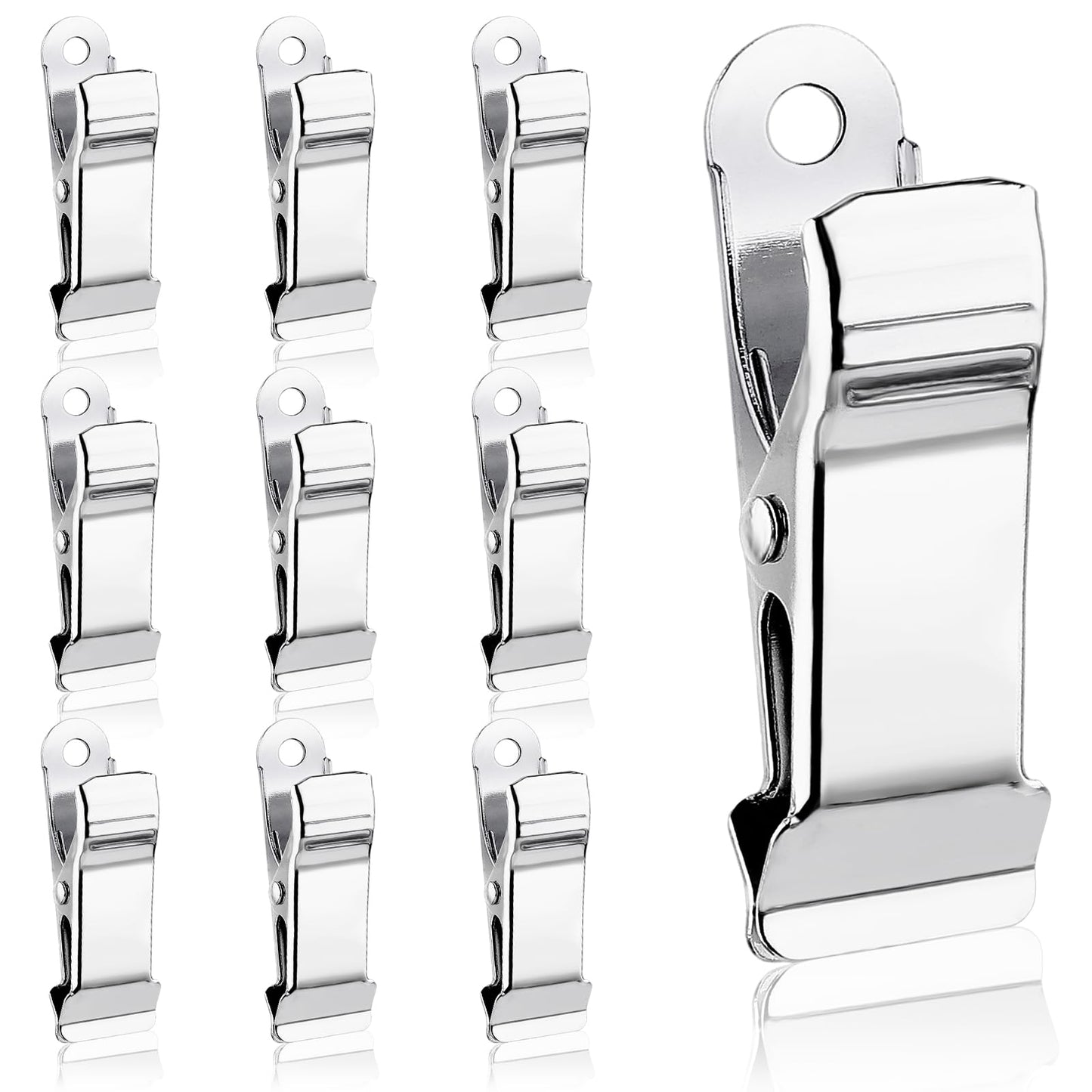 10 Pcs Small Clamps 1/2 Inch Wide Spring Clamps Metal Mini Clamps Spring Clips Metal Alligator Clips Crocodile Clamps for Work Home Improvement Wire Photo Curtain Crafts(Silver)