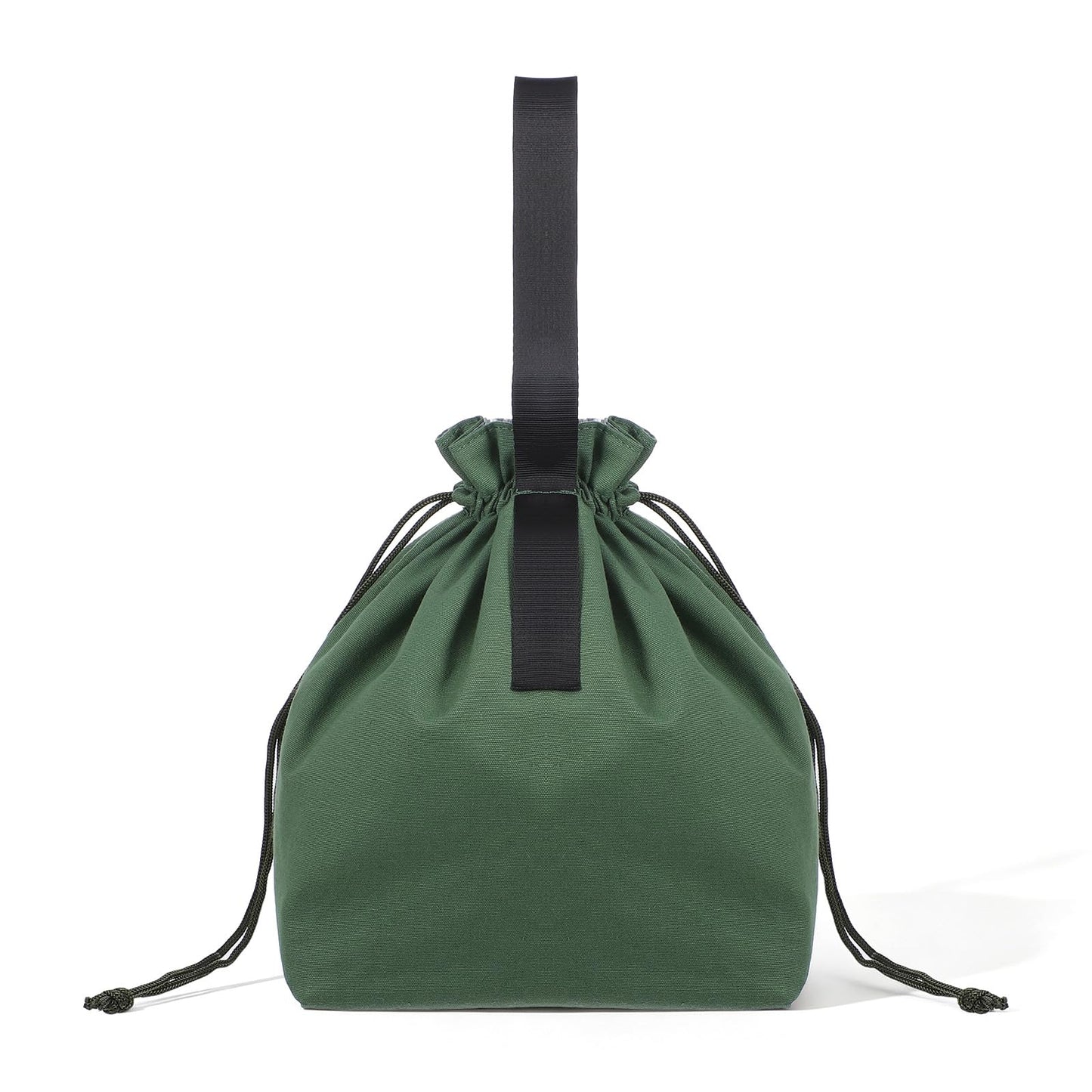Chsoejuf Drawstring Lunch Bag, Waterproof Insulated Handbag Tote Bag(Green)
