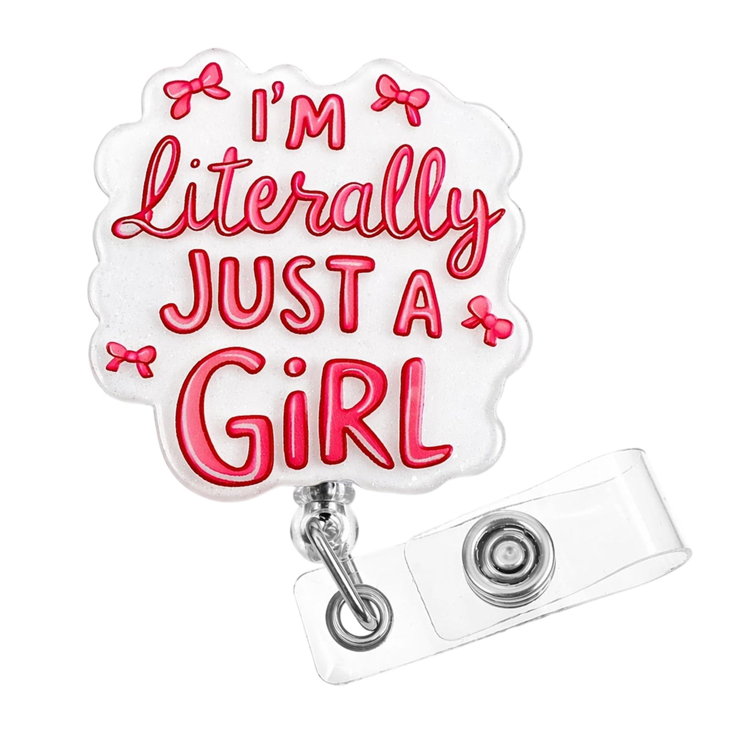 Ymapinc 1Pcs Badge Reel Cute Nurse Retractable Badge Reel Girly Pink
