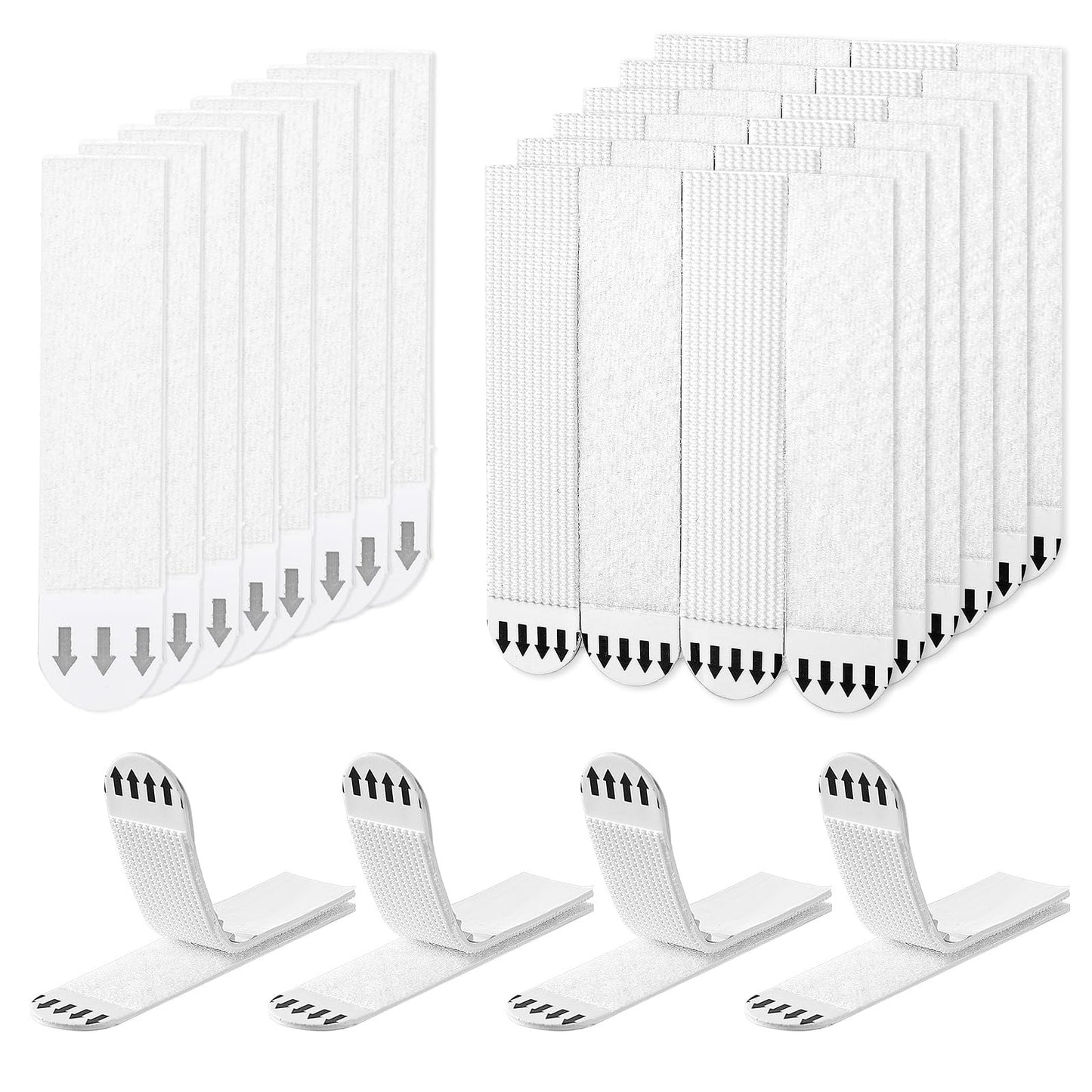 Ouligay 24 Pairs Heavy Duty Adhesive Picture Hanging Strips No Nails Wall Hanging Strips Hook and Loop Mounting Tapes 16x70mm Picture Hanging Hooks Wall Fastener Tape for Pictures Photos Frames