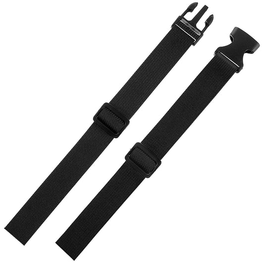 Ymapinc 2Pcs Adjustable Backpack Straps Replacement Backpack Chest Strap Waist Strap Sternum Strap Chest Harness Secures Chest Belt with Snap Buckles for Fabric Backpack Straps,Black, Black