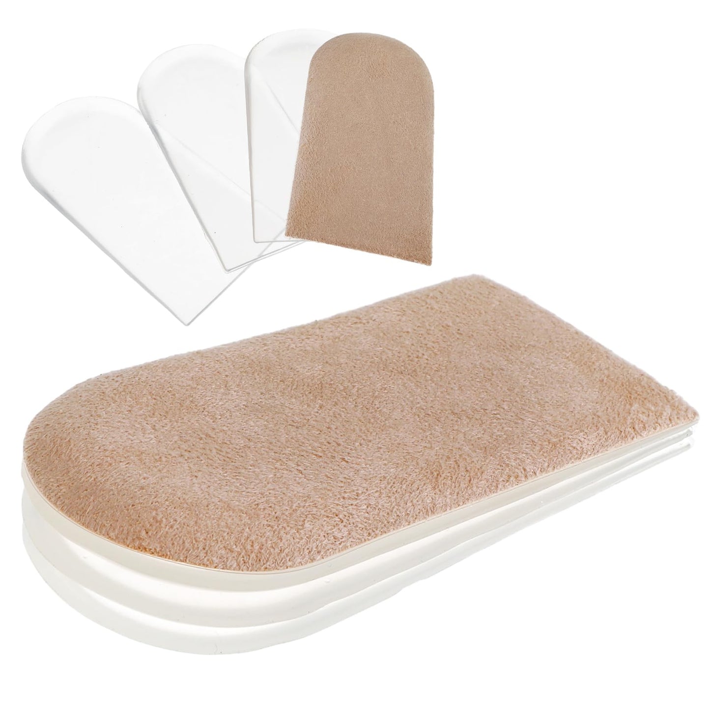 Teaaha 2PCS Height Increase Insoles, Adjustable Heel Lifts for Leg Length Discrepancy, Gel Insoles Increase Height 4-Layer Stackable Lifts Shorter Leg Uneven HIPS for Heel Pain Heel Spurs