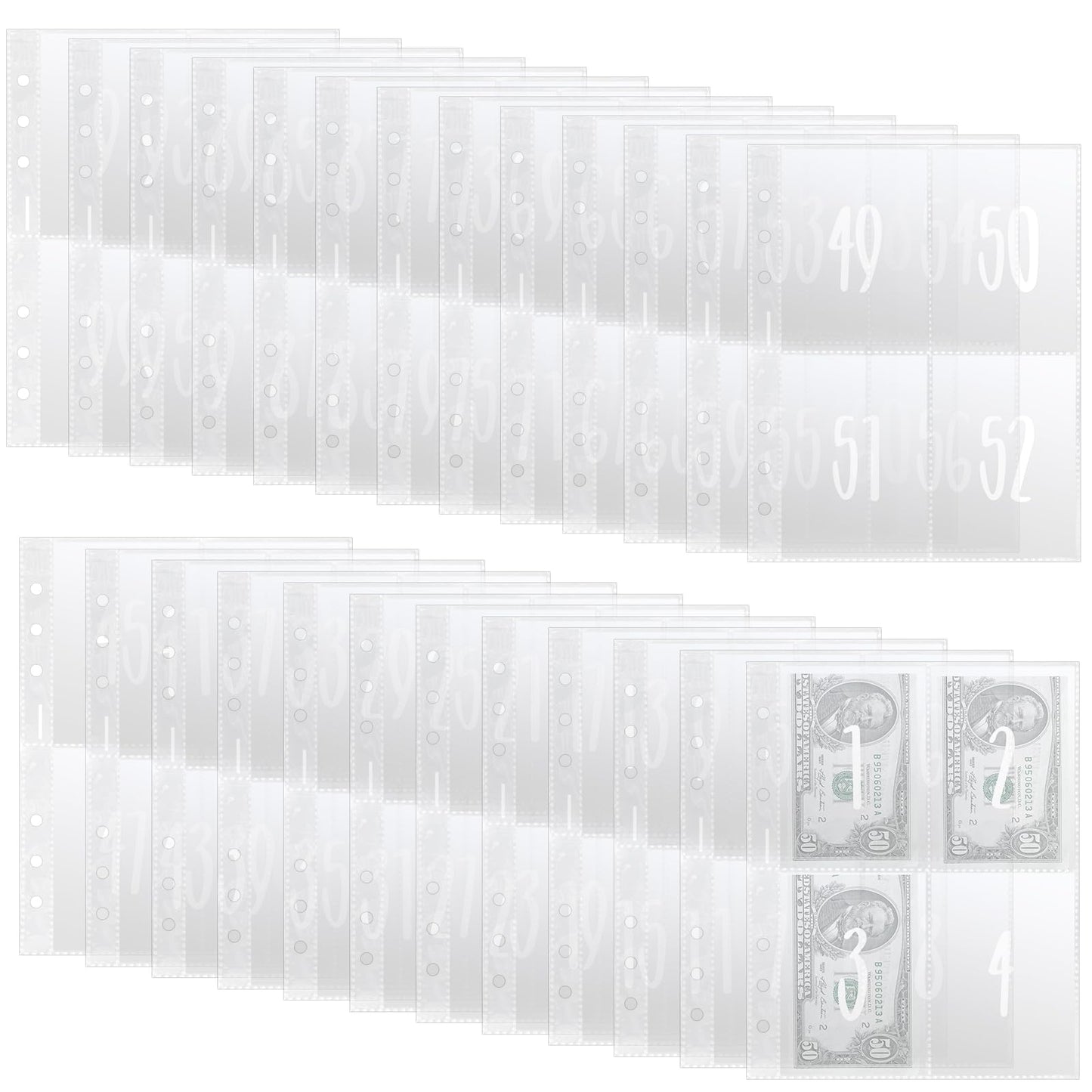 Pack of 25 100 Envelope Saving Challenge Chanlleng Binder Folder A5 Money Saving Challenge Book Budget Planner Accessories Beginner Budget Saving Challenge Budget Planner A5 Planner Inserts for Cash