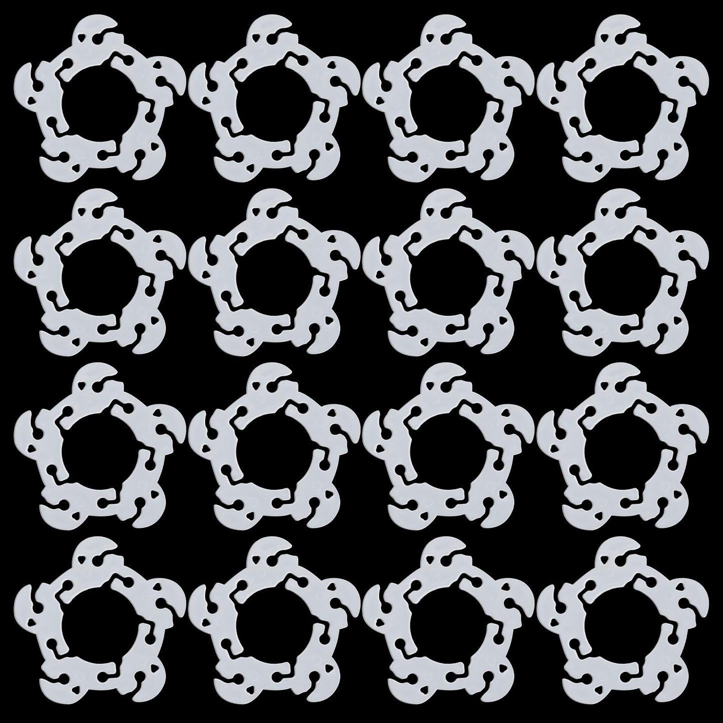 Xindojuz 50 PCS Balloon Clips for Balloon Arch, Plastic Balloon Arch Clips Balloon Connectors Clip Holders for Balloon Clips for Arch for Birthday Wedding Party Decorations with Balloon Flower Clips