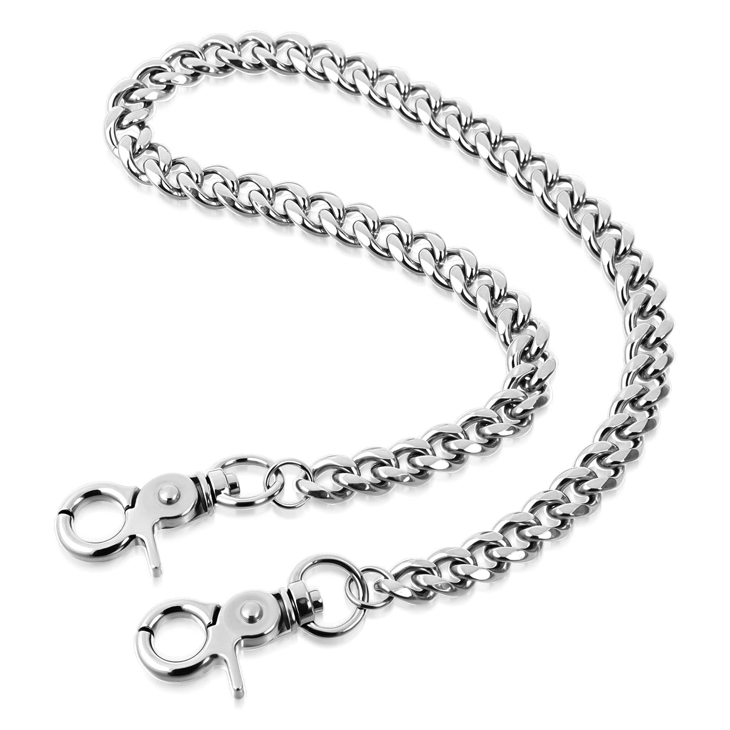Mabor Pants Chain Jeans Chain for Men Women Goth Biker Chain Heavy Duty Metal Punk Wallet Chains Stainless Steel Hip Hop Pocket Chain for Jeans Backpack Keys Pants Long 50cm, 50 x 1 cm, Stainless