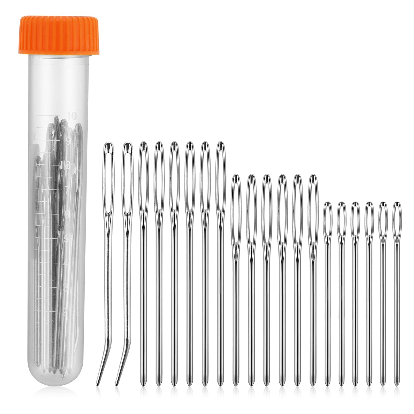 20Pcs Yarn Needle for Crocheting Large Eye Sewing Needles Leather Needle Hand Leather Sewing Needles Stainless Steel Yarn Darning Needle Wool Hand Sewing Knitting Needles for Crochet Projects