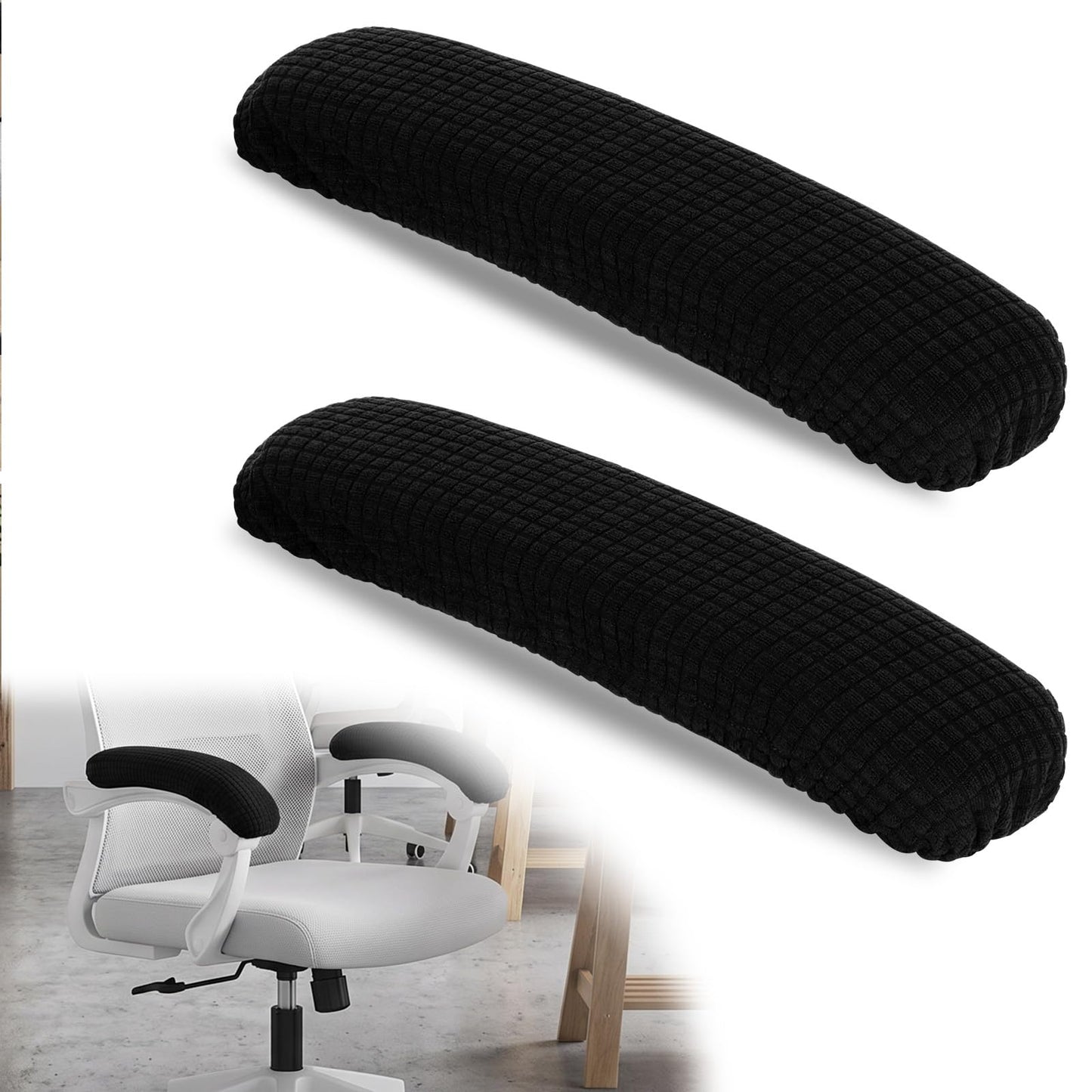 ZAHESIDS Office Chair Armrest Covers 2 Pcs Stretchable Removable Washable