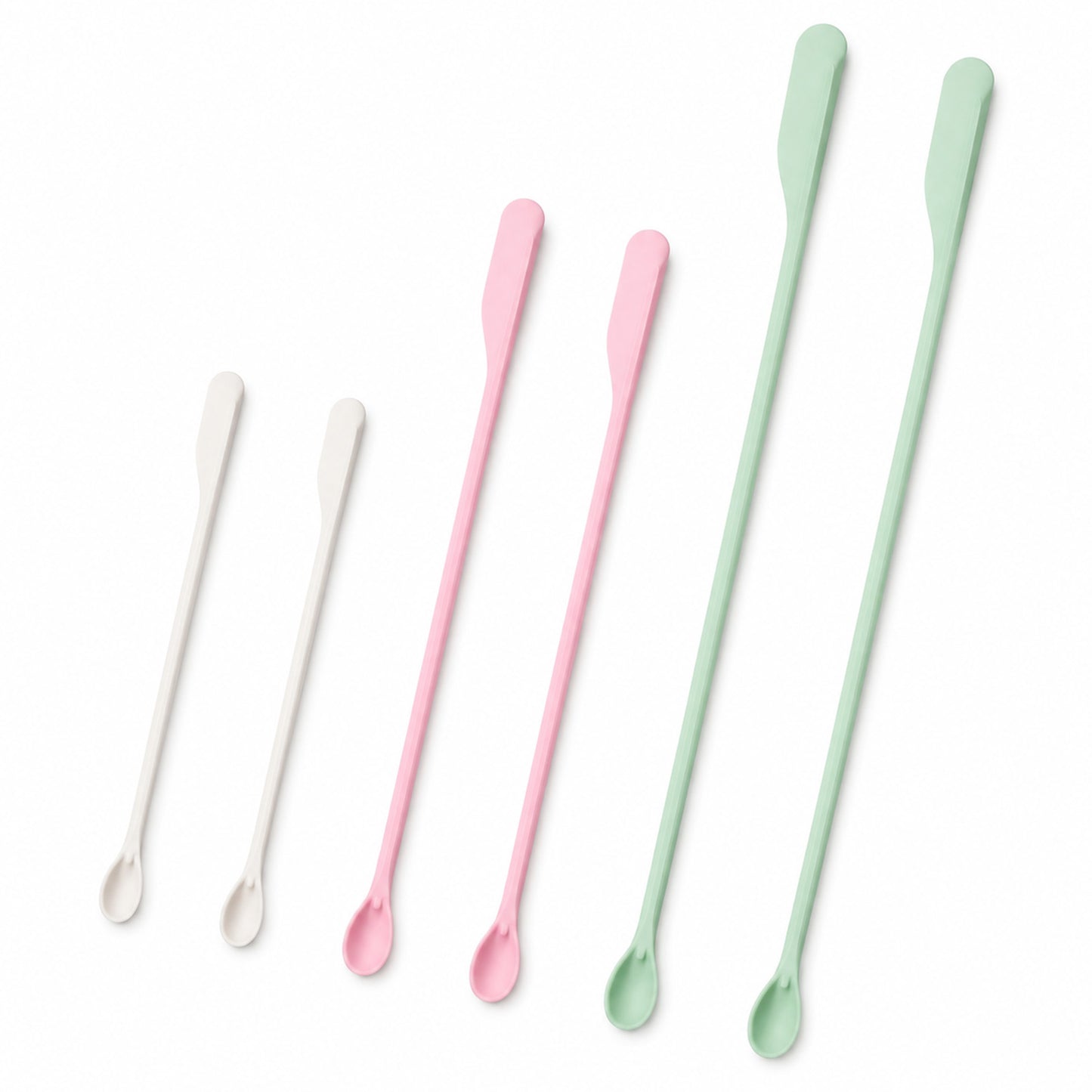 Sorcristy 6PCS Makeup Scoop Spatula Set Mini Silicone Bottle Scraper