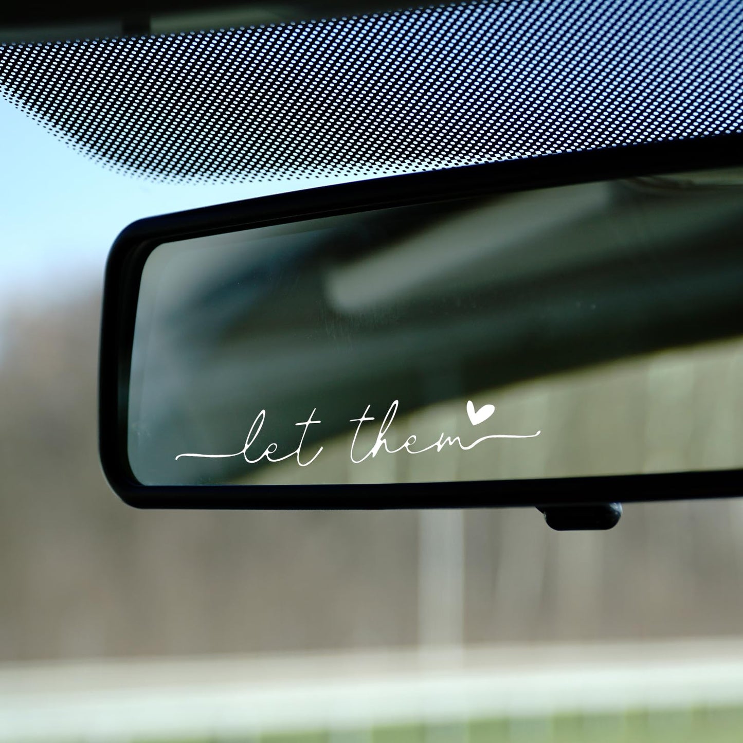4PCS Cute & Funny Car Mirror Stickers Decals,Ymapin Reusable Vinyl Decor for Rearview Mirror, Car Windows, Auto Accessories for Women Girls