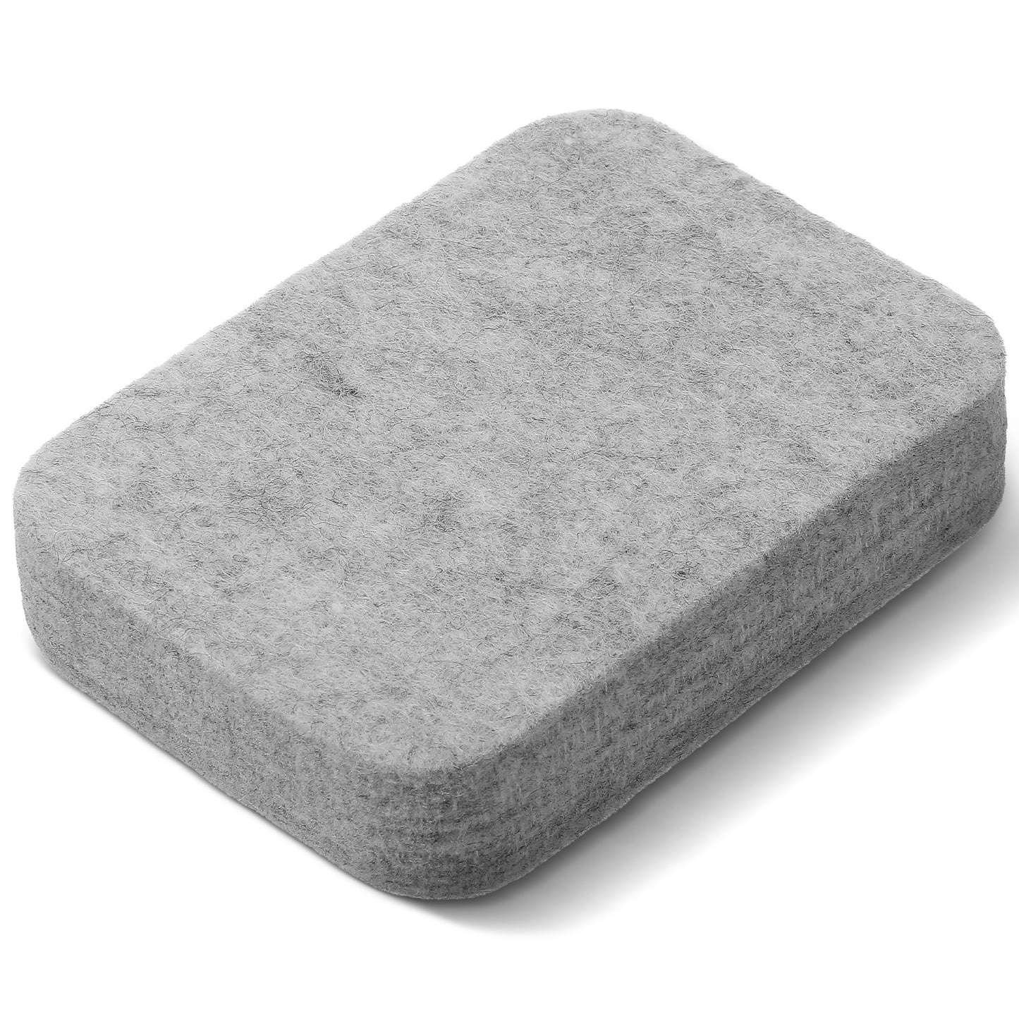 Matwsec Needle Felting Pad, 4.53 x 3.43 In Thickening Felting Pad, Natural Wool Pressing Mat, Grey Felt Mat for Any Wool Felting Supplies