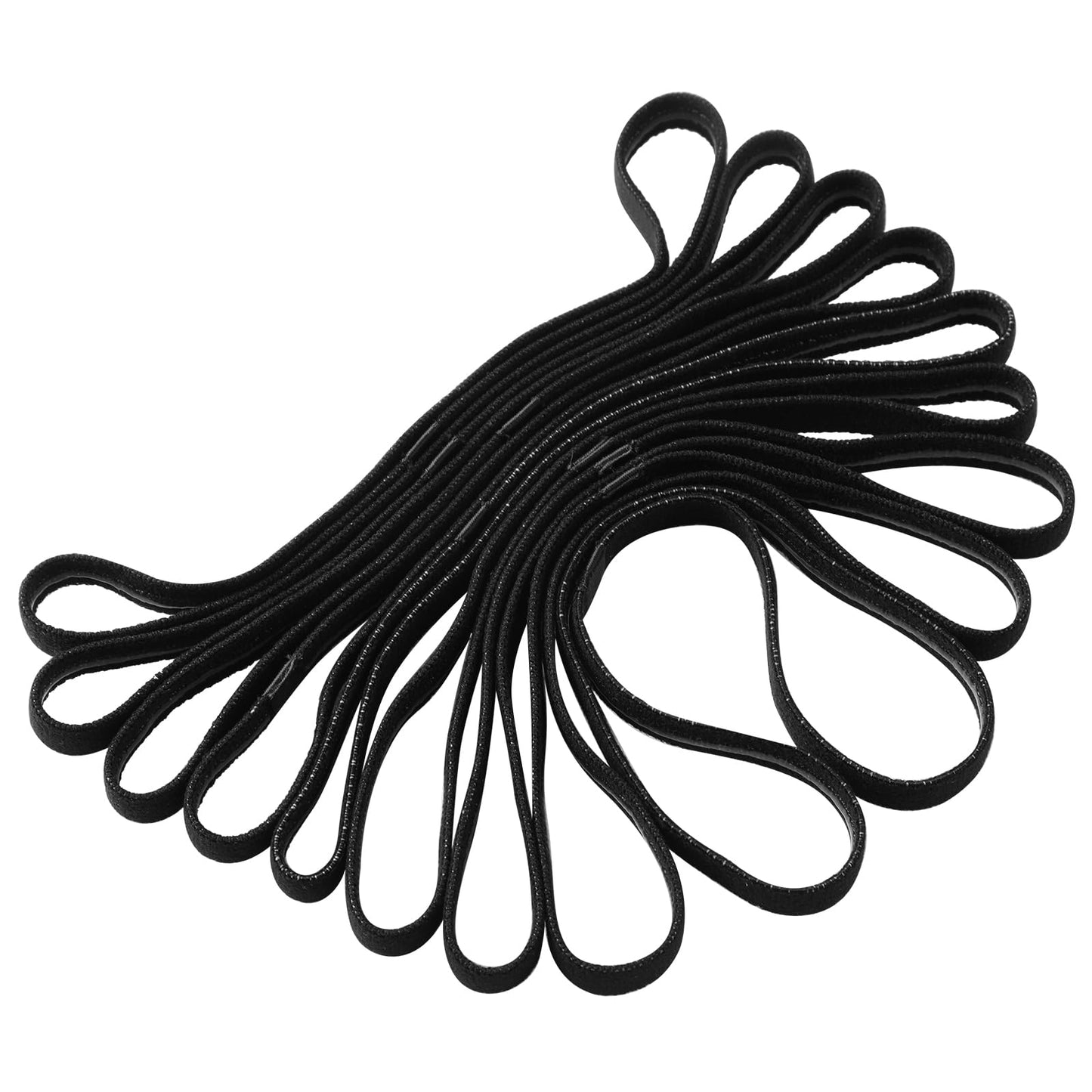 Mabor 9Pcs Thin Elastic Headband Black Headband for Women Men Stretchy Skinny Sports Headband for Workout Yoga Football with Silicone Grip Non Slip Athletic Headbands for Boys