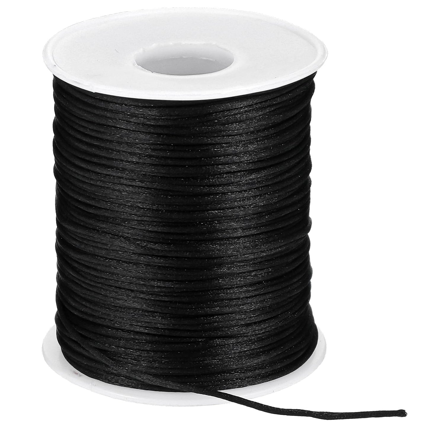 1 Roll 110 Yards Nylon Bracelets String Wind Chime String Black Nylon Twine Windows Roman Rollers Repair Braided Lift Shade Cord Replacement for DIY Crafts Chinese Knotting Gardening Plant